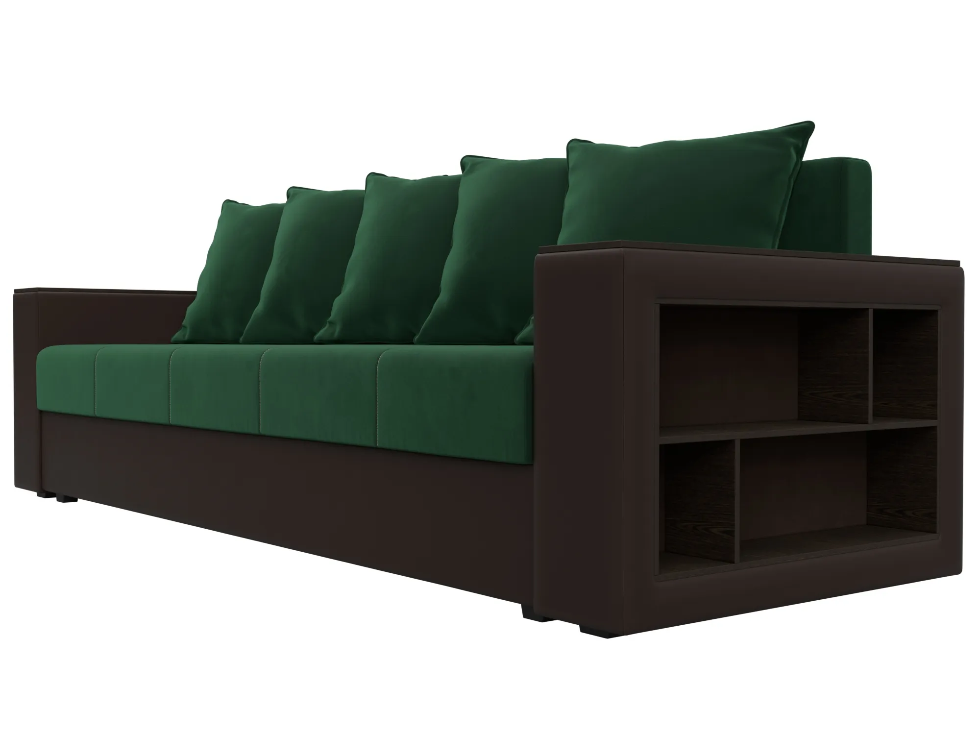 Диван прямой Дубай Лайт ( Зеленый;Коричневый )