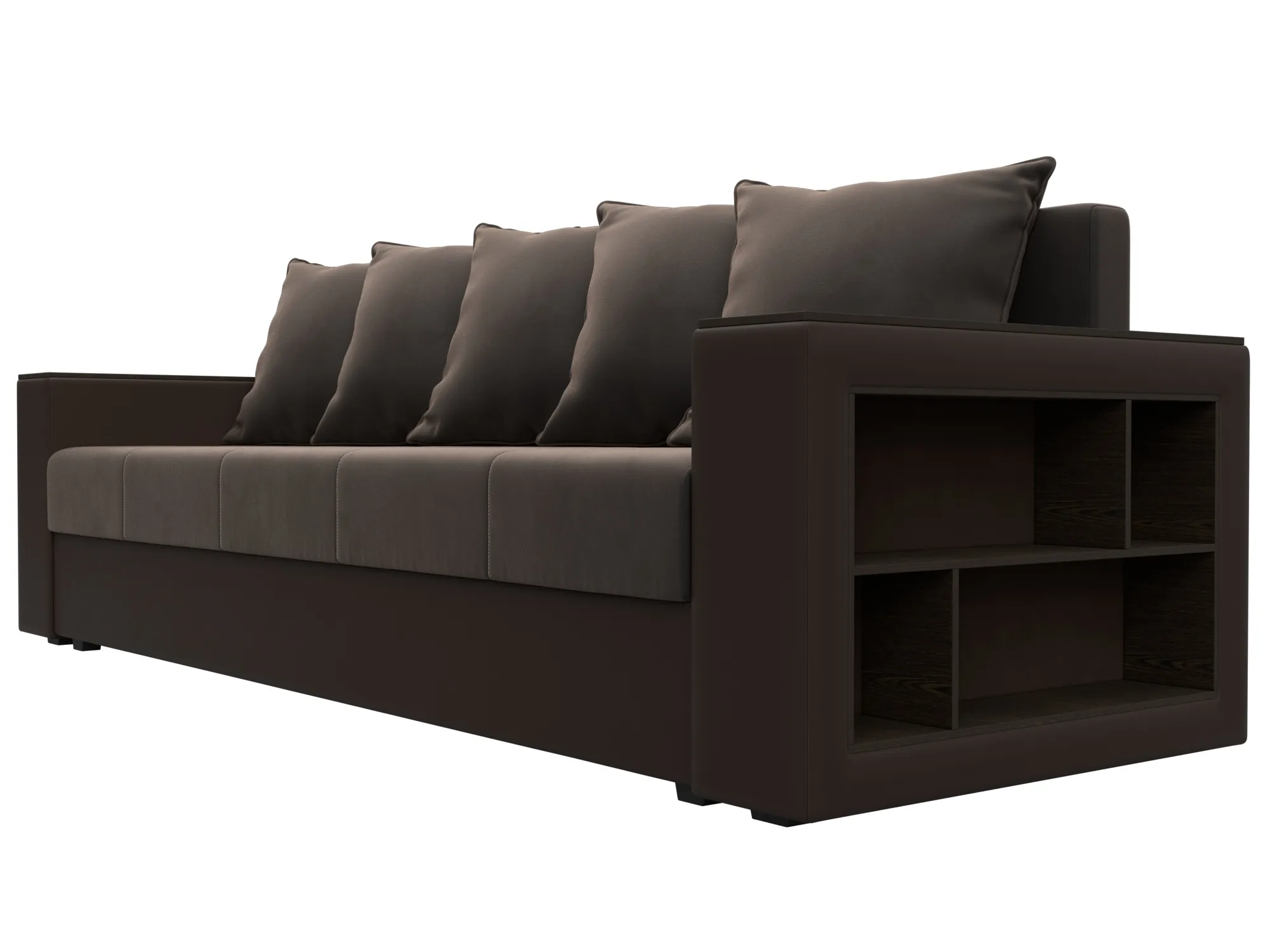 Диван прямой Дубай Лайт ( Коричневый;Коричневый )