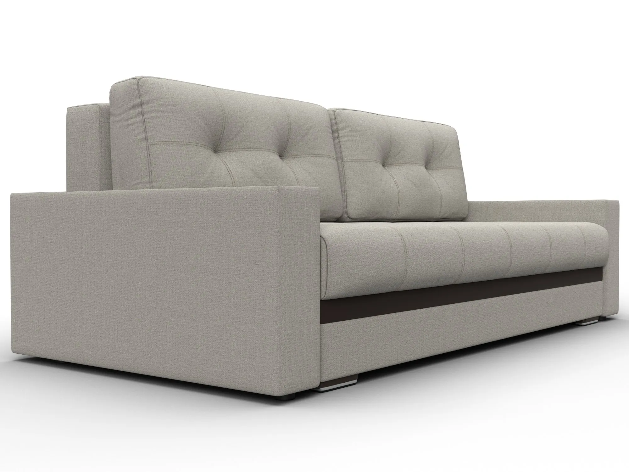 Диван прямой с декором Лига-096 НПБ ( Амур 02 Бежевый;Коричневый )