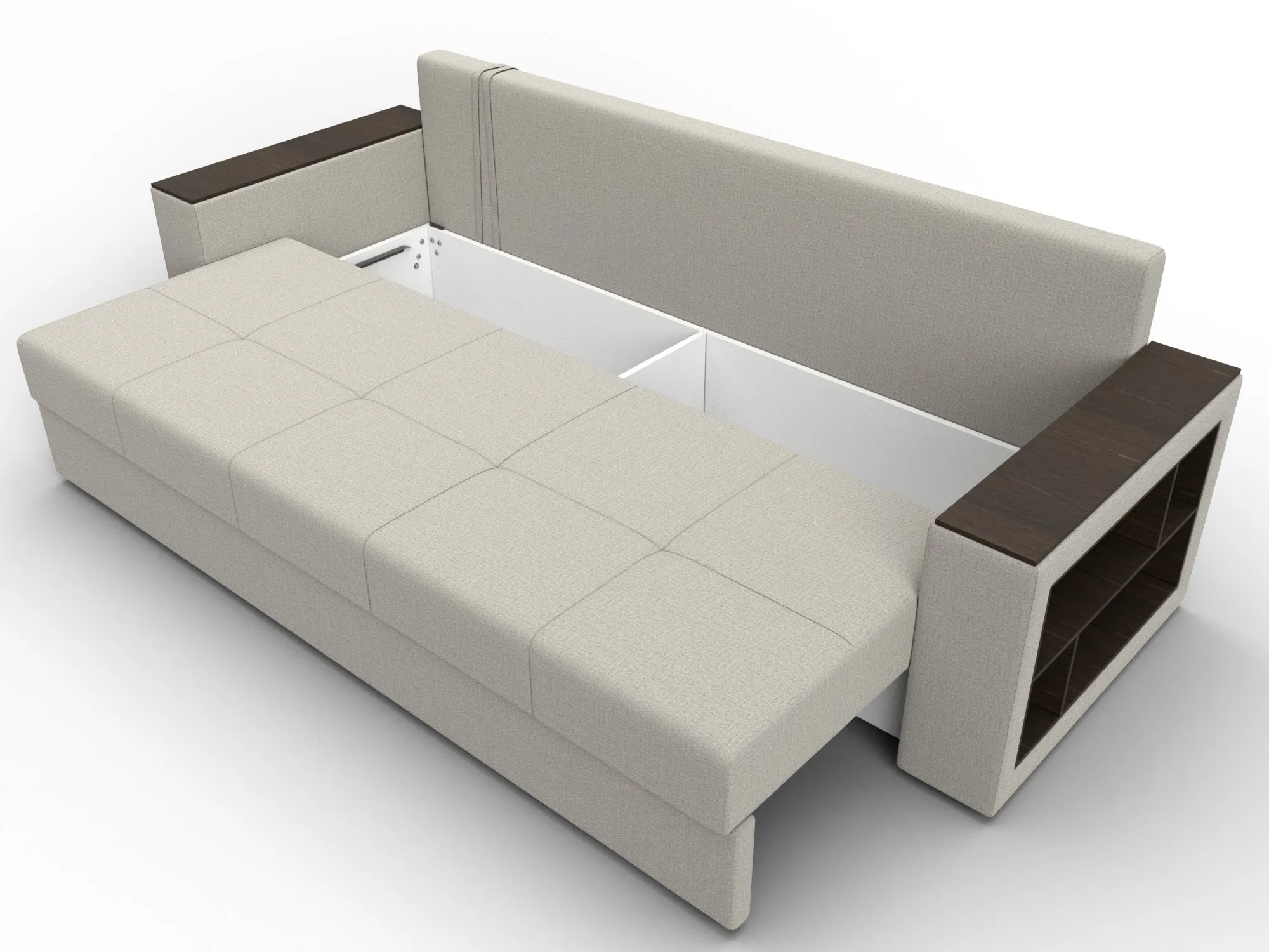 Диван прямой Дубай Лайт ( Амур 02 бежевый )