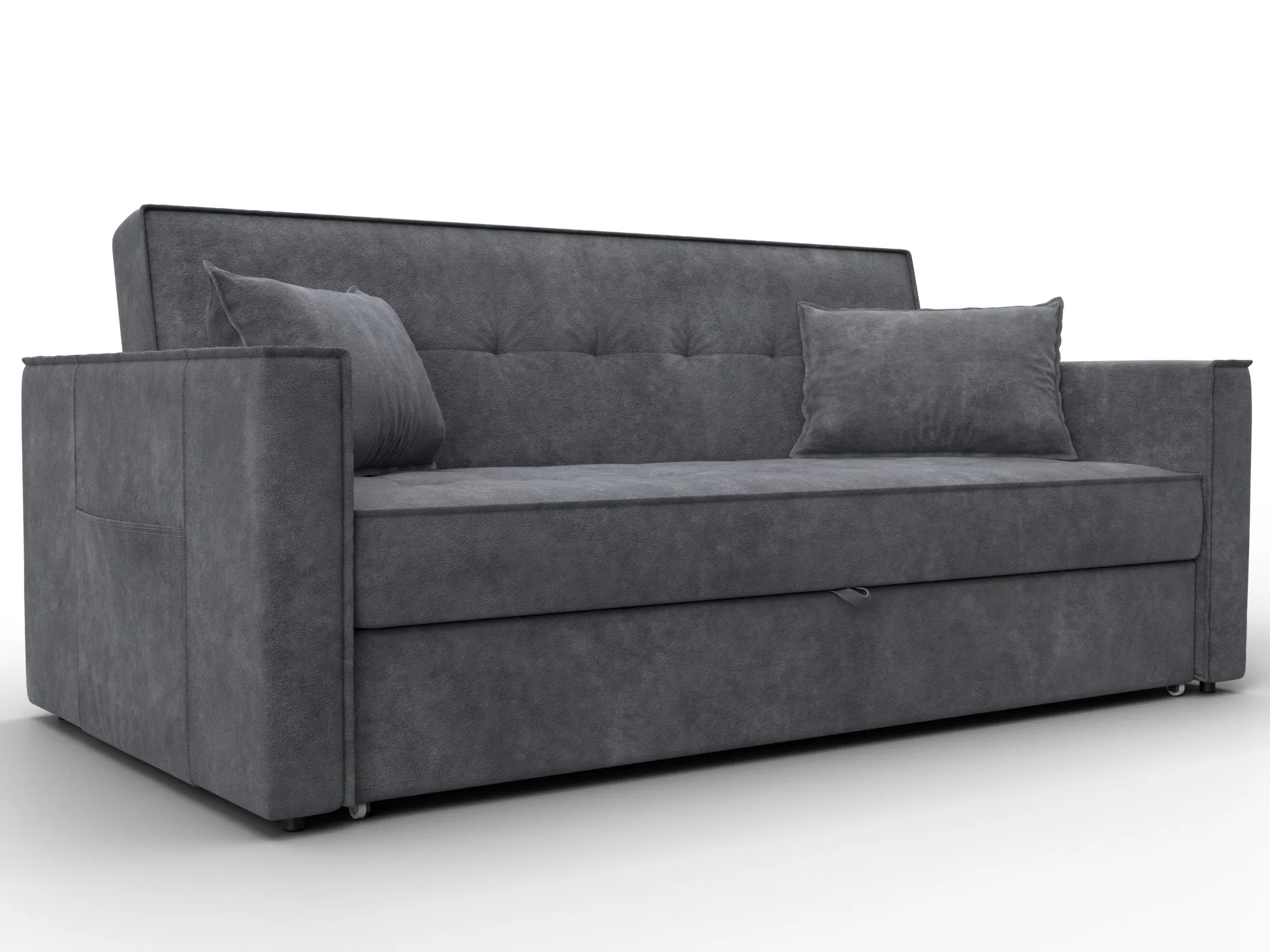 Диван прямой Лига-104 (160) ( BRUT 16 темно-серый )