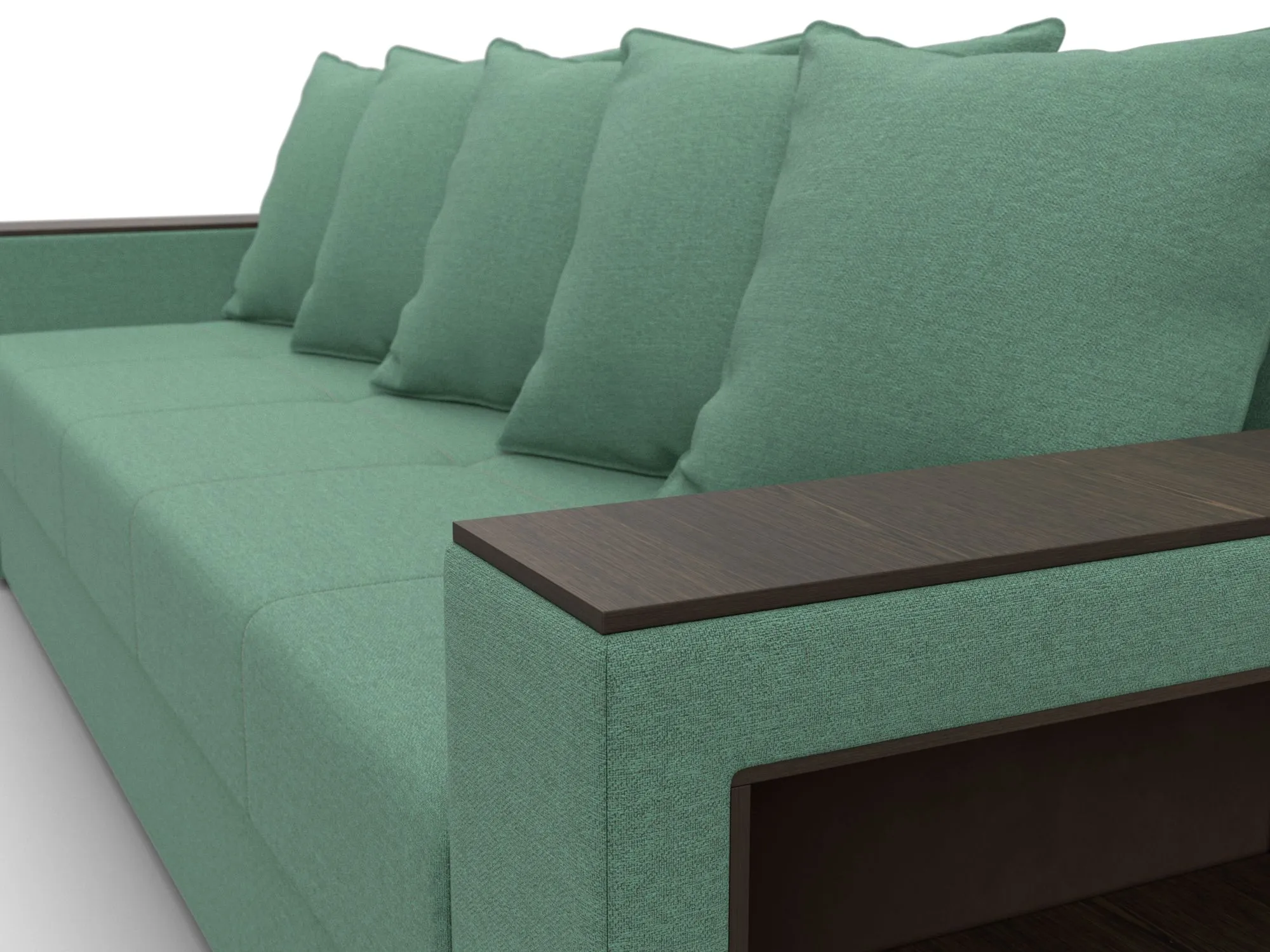 Диван прямой Дубай Лайт ( Амур 11 зеленый )