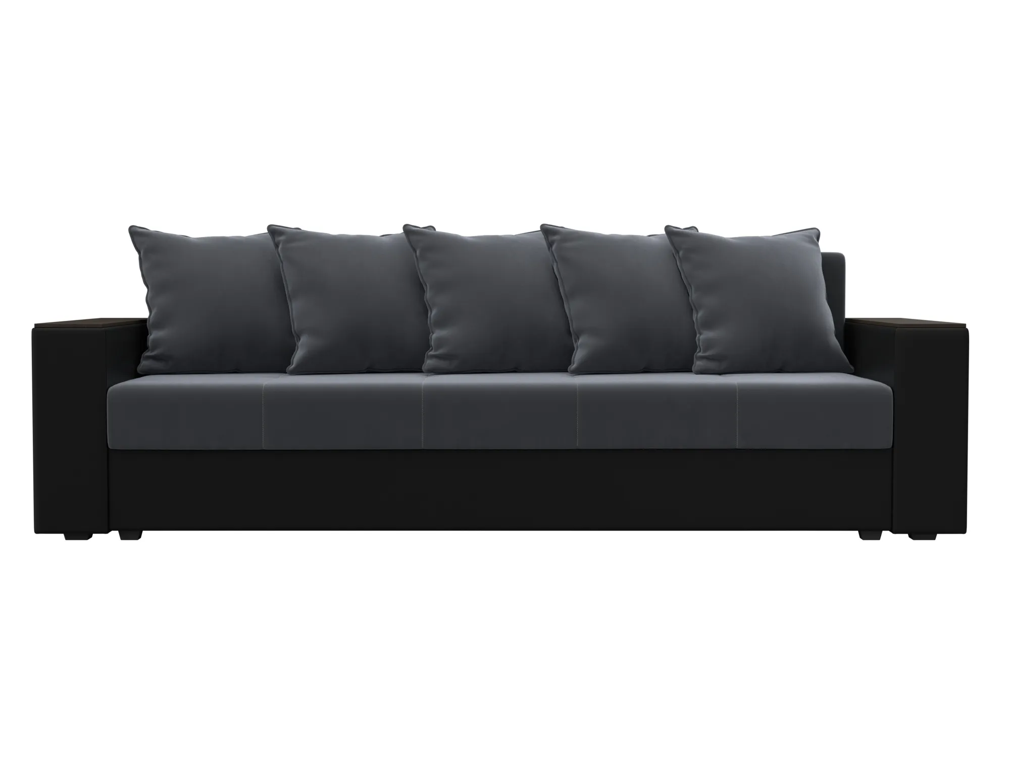 Диван прямой Дубай Лайт ( Серый;Черный )