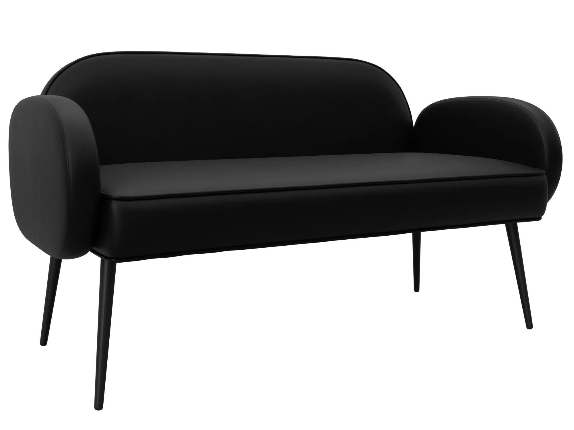 Диван прямой Лига-086 ( GRIFON 18 черный )