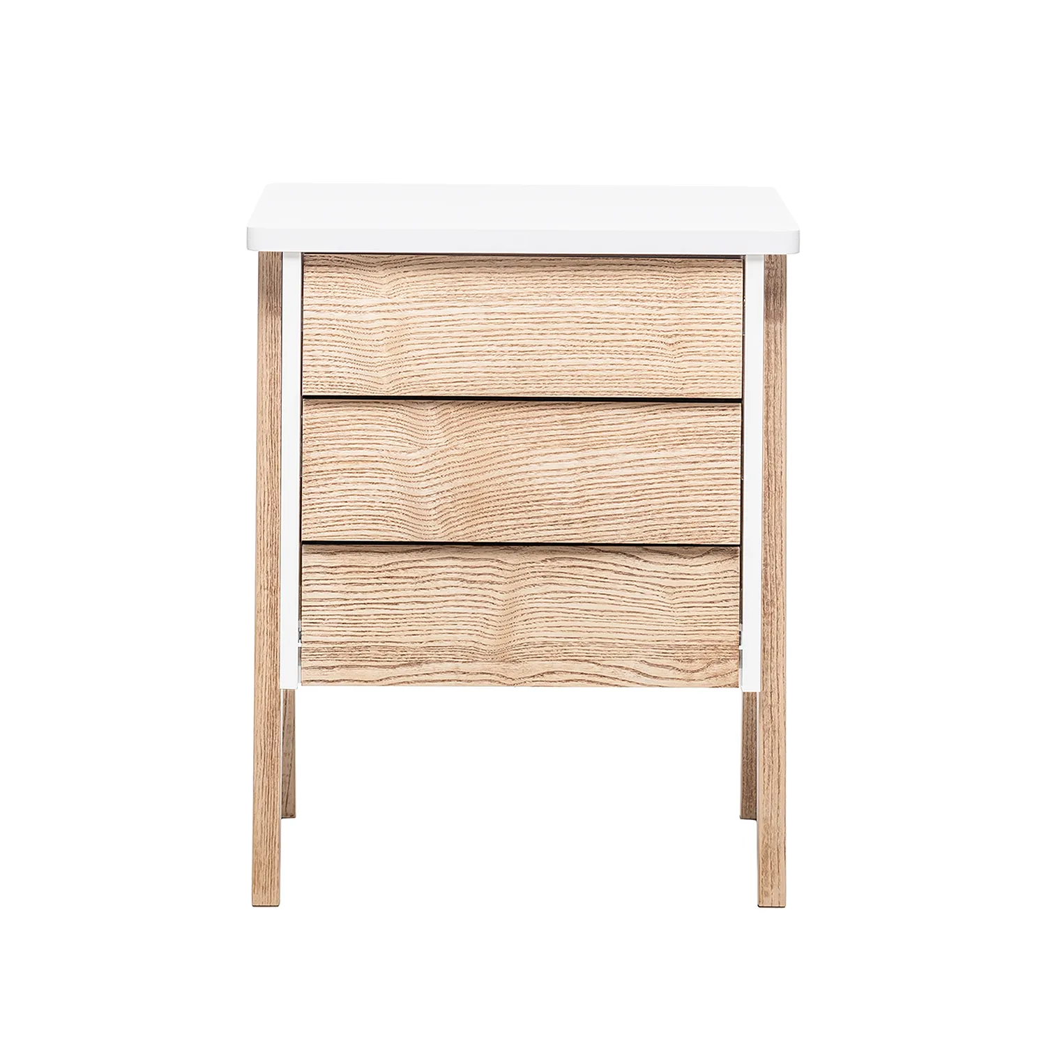 Тумбочка Leset "Сканди" 3 ящ. (Молочный дуб, компаньон Дуб/Молочный дуб)