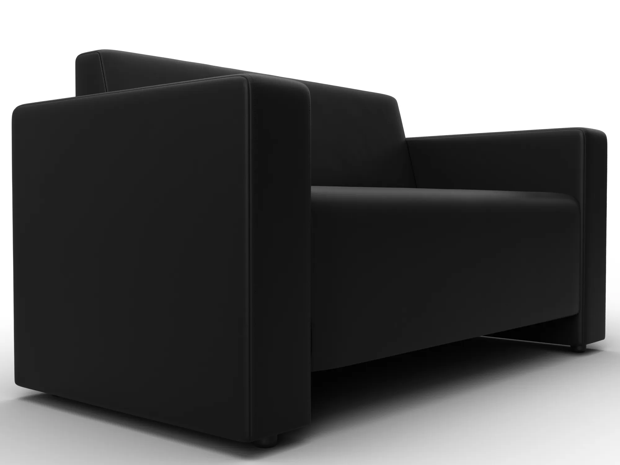 Диван прямой Лига-093 ( Черный )