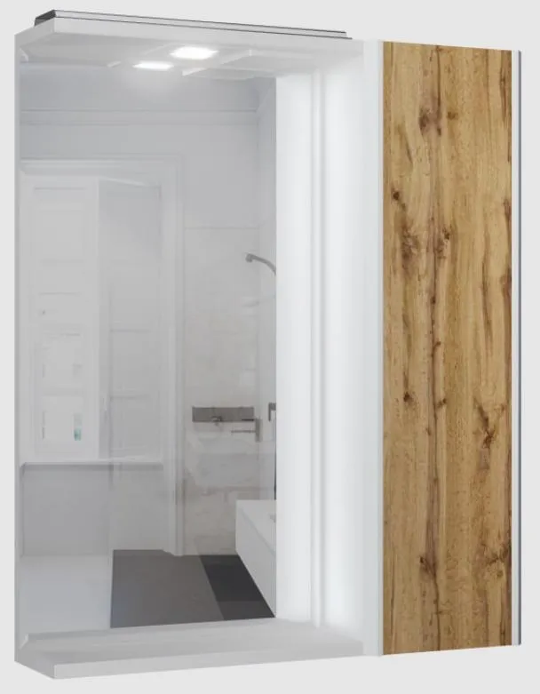 Шкаф-зеркало Uno 60 Эл. левый/правый Домино