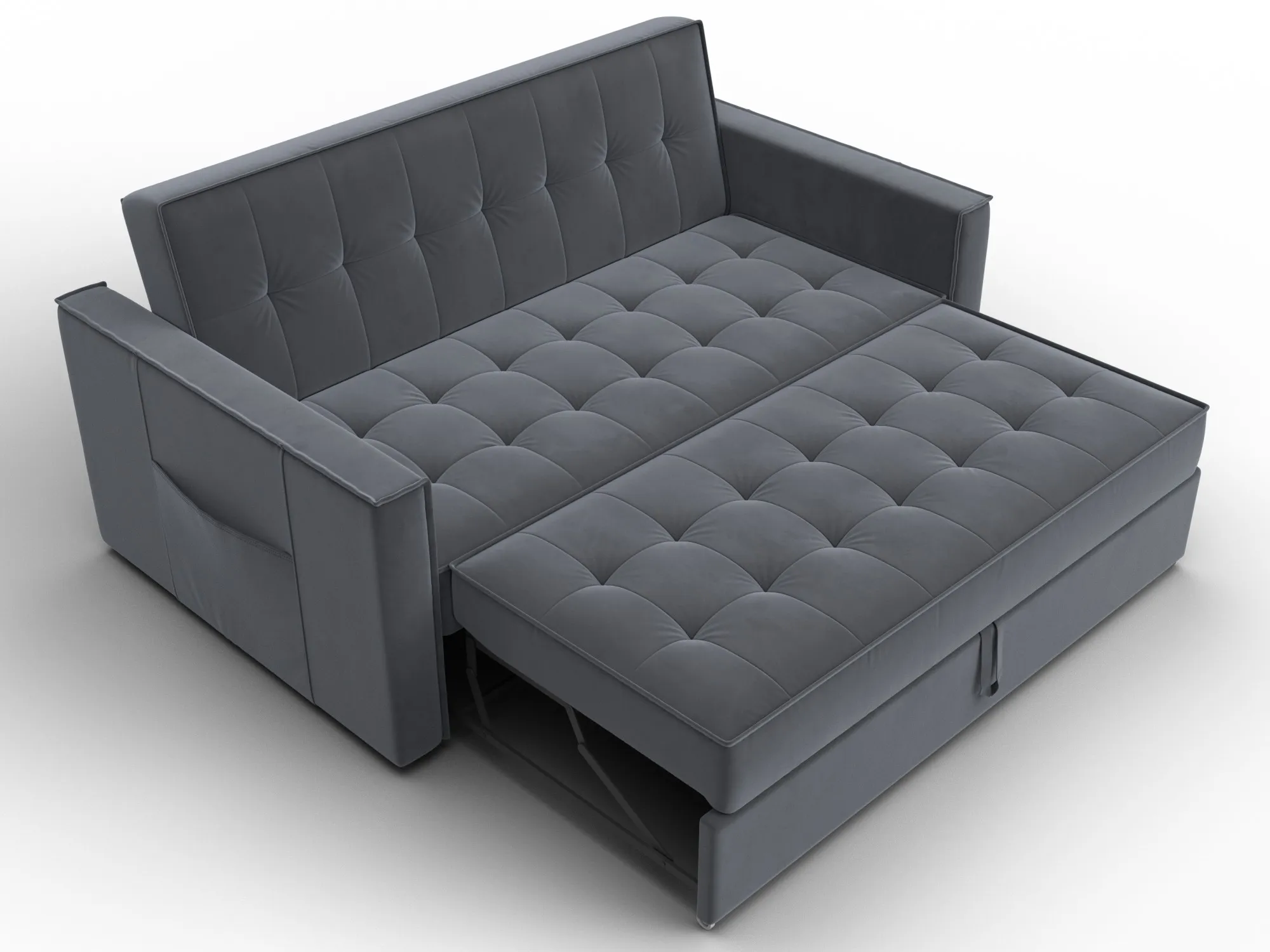 Диван прямой Лига-104 (140) ( SEVEN 17 серый )