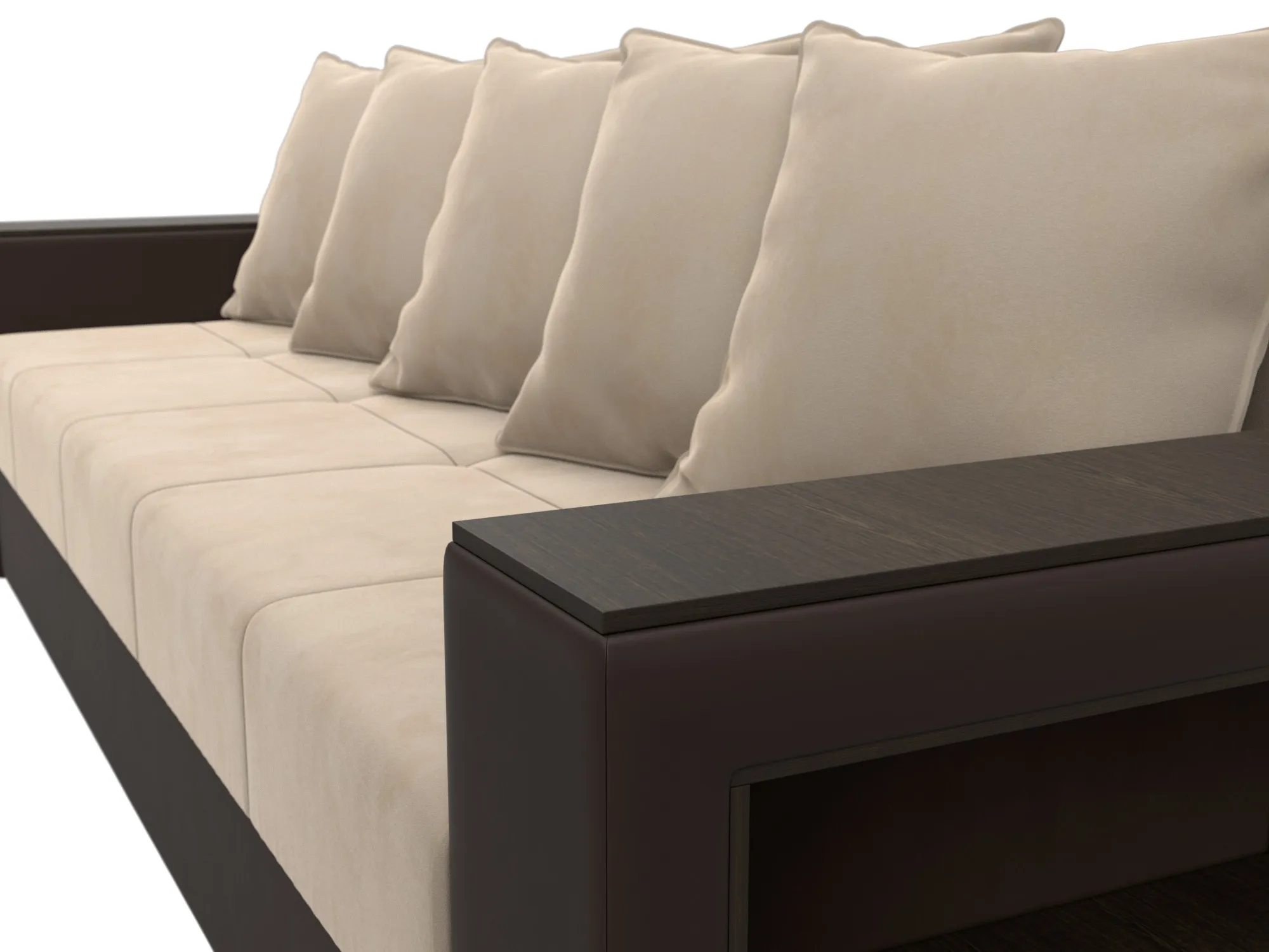 Диван прямой Дубай Лайт ( Бежевый;Коричневый )