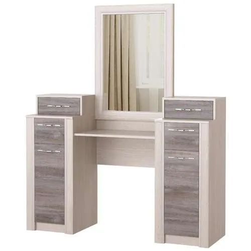 Стол косметический ОКТАВА с зеркалом (дуб клабхаус серый)