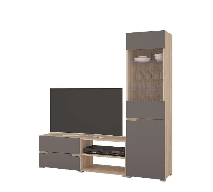 Гостиная Анталия-1 (сонома/графит софт)