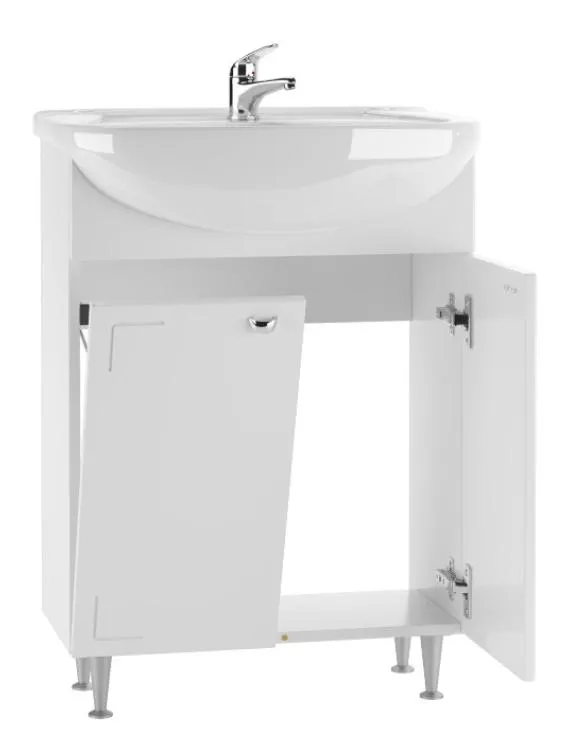 Тумба под умывальник "Уют 60 Классик" с корзиной для белья Айсберг