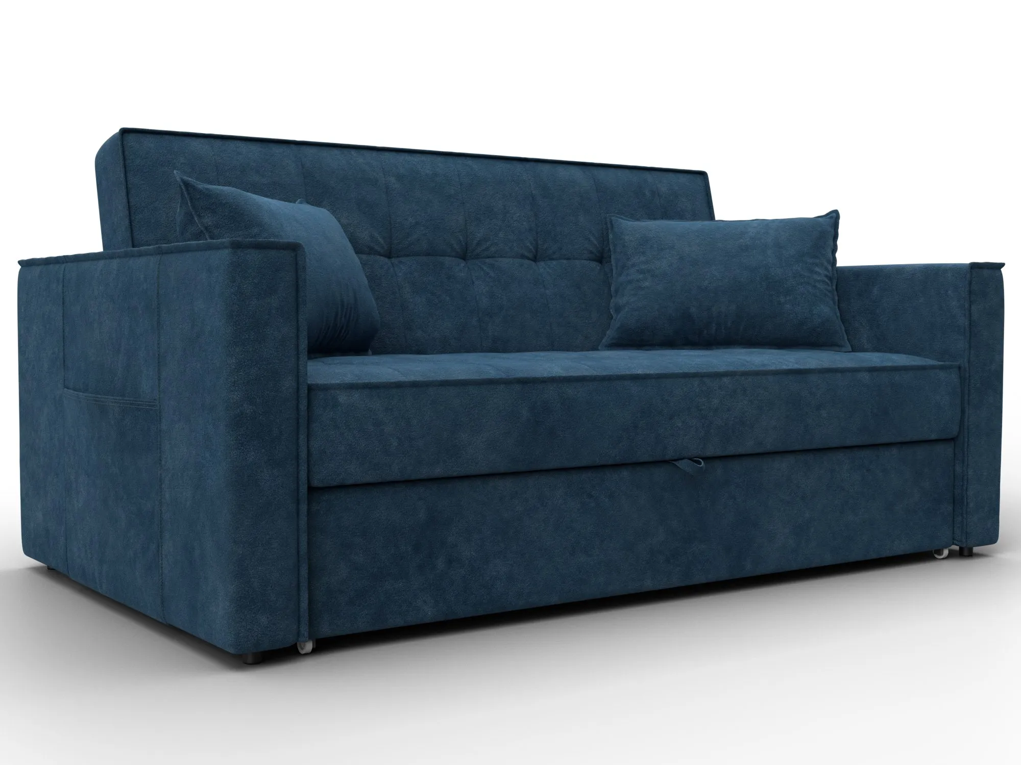 Диван прямой Лига-104 (140) ( BRUT 11 синий )