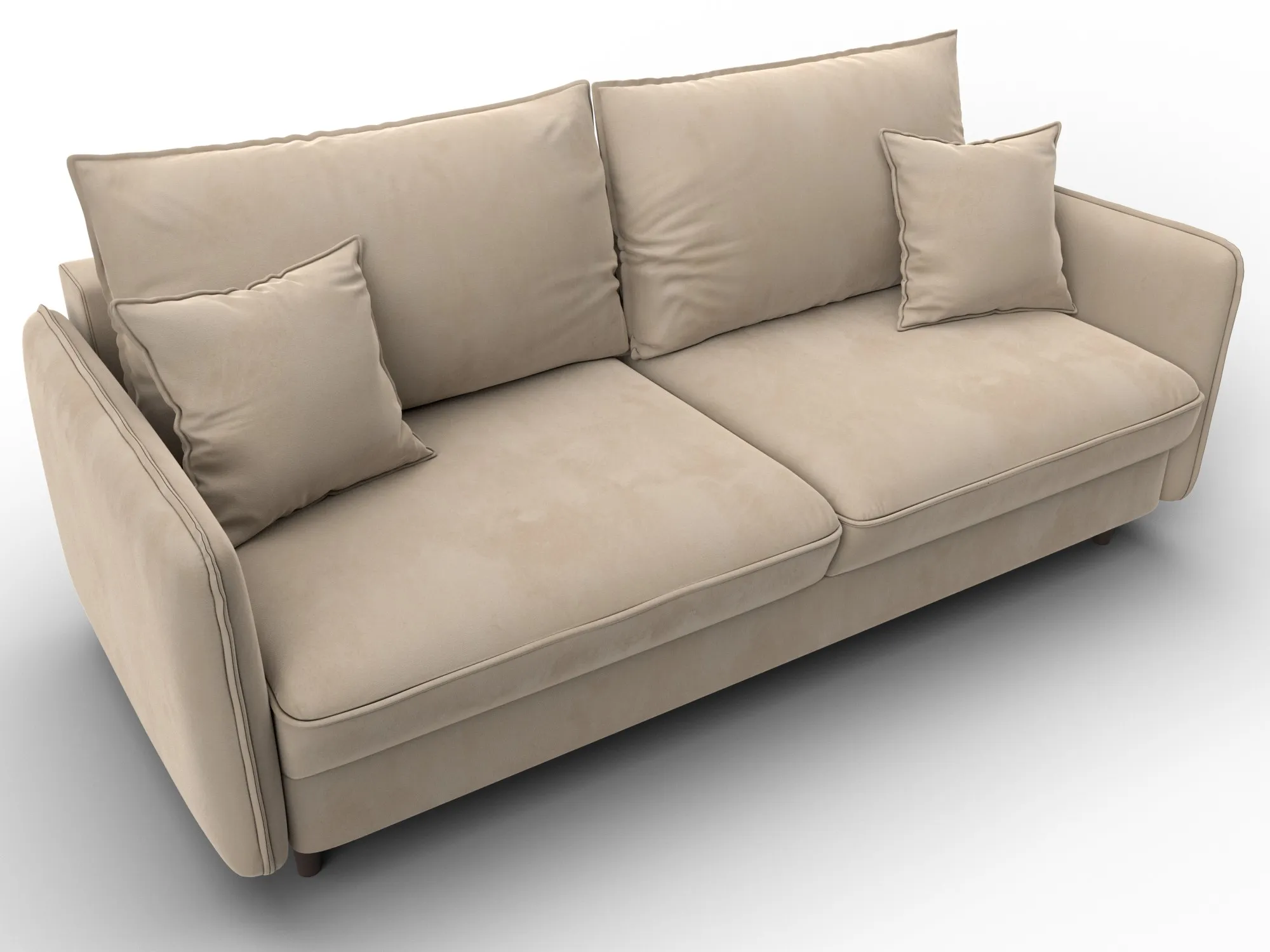 Диван прямой Лига-064 НПБ ( SEVEN 729 бежевый )