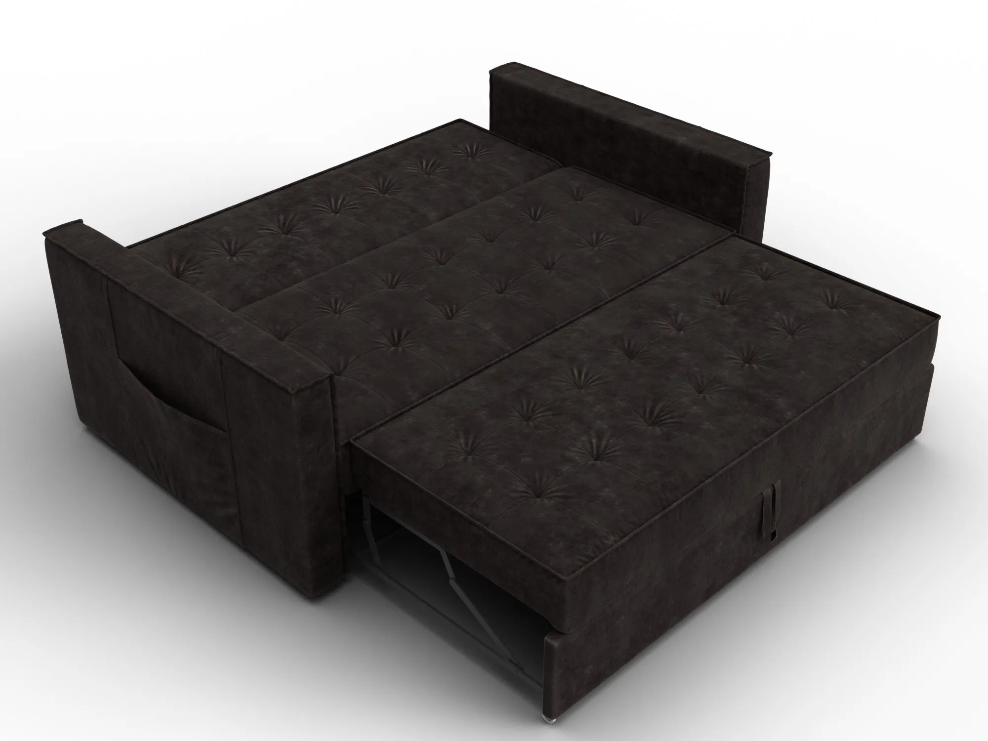 Диван прямой Лига-104 (140) ( BRUT 17 коричневый )