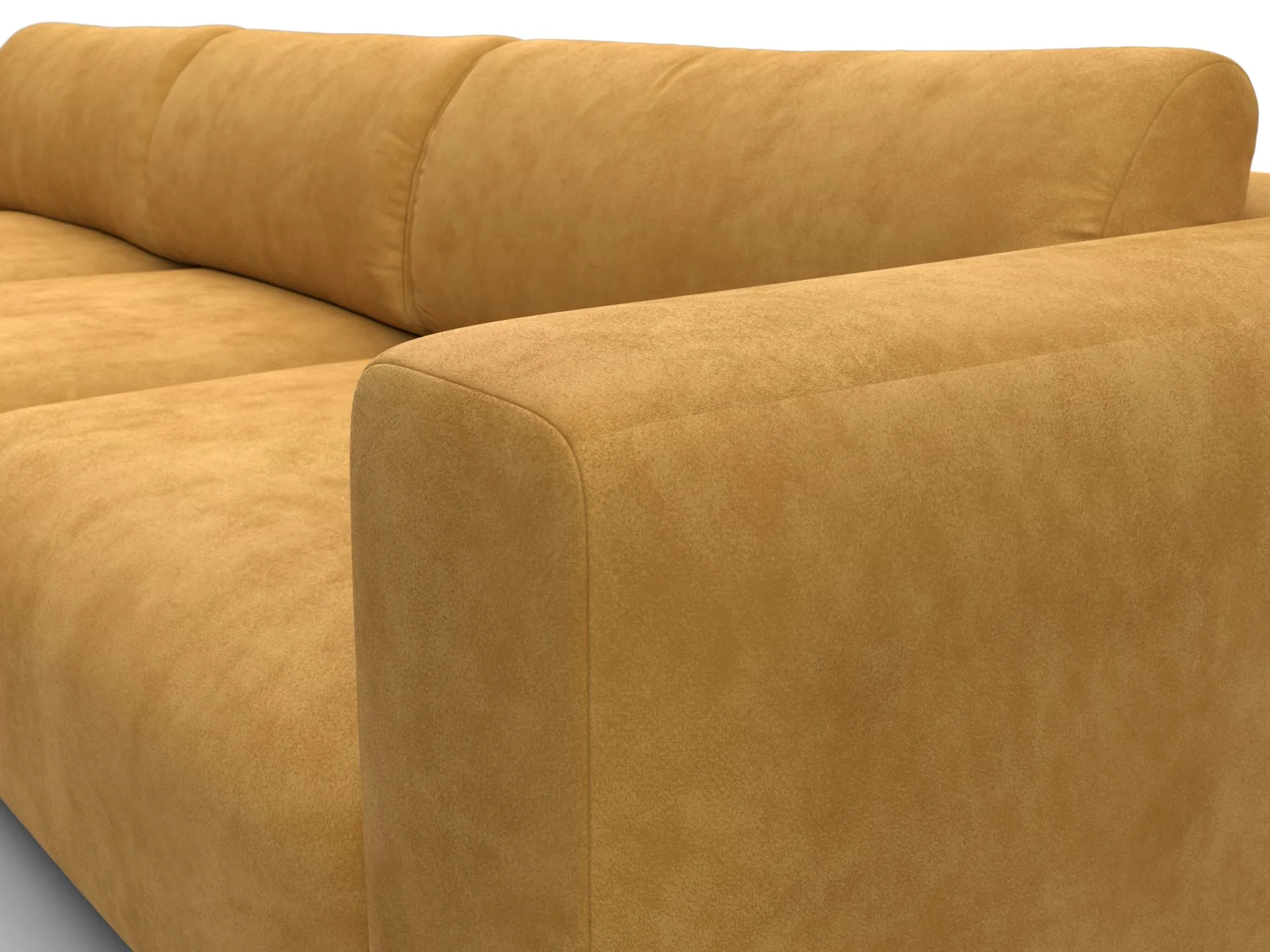 Диван угловой Лига-066 НПБ Лонг угол левый ( BRUT 10 желтый )