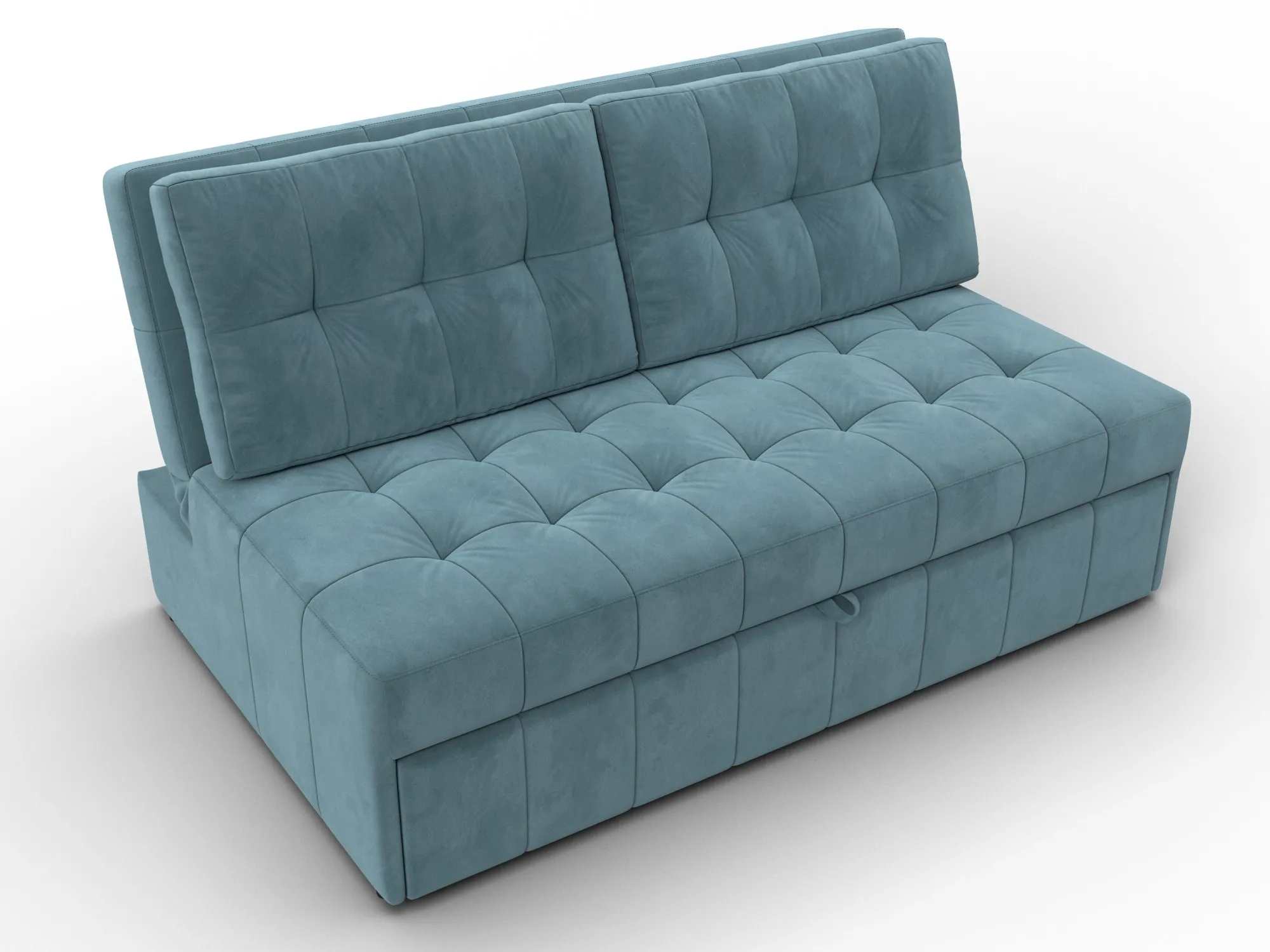 Диван прямой Лига-107 (140) ( SEVEN 113 бирюзовый )