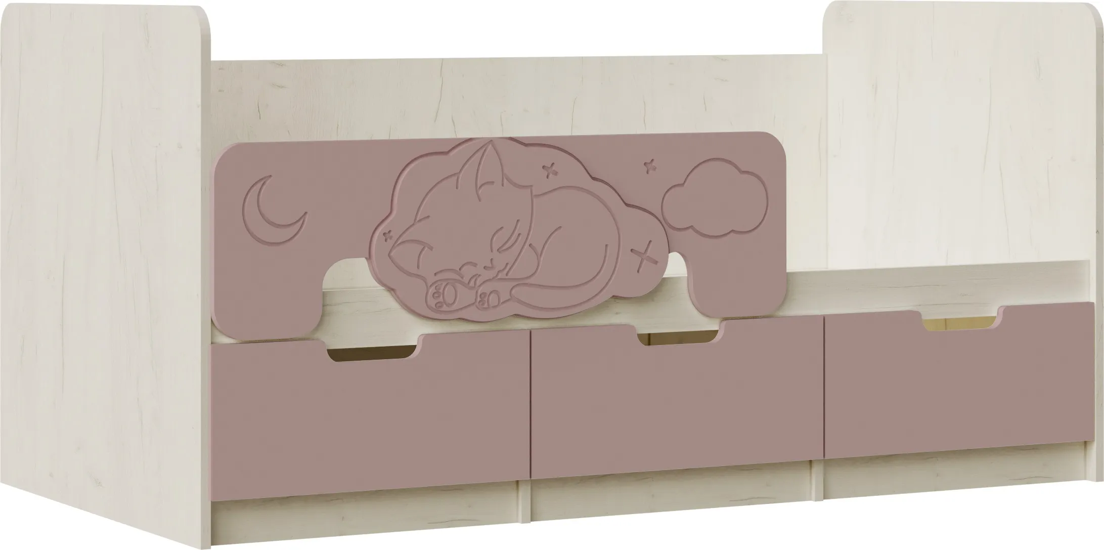 Детская кровать Юниор-4 (1,6) шарли пинк