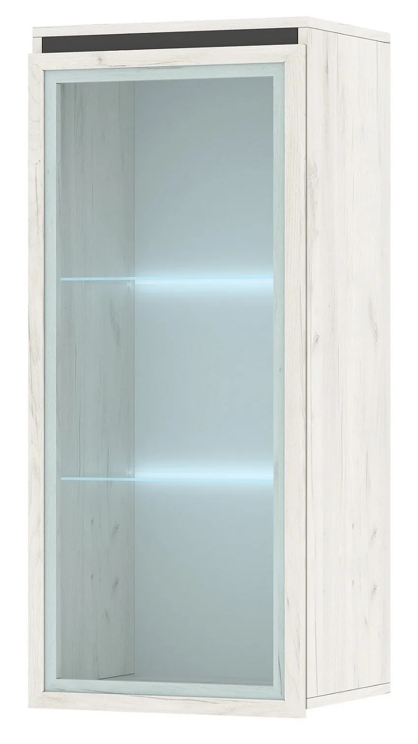 Пенал ГРЕТТА навесной 1В Крафт белый-Антрацит