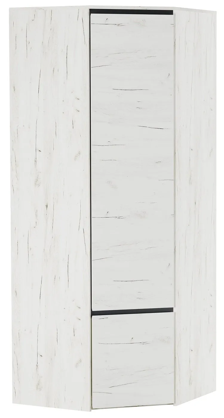 Шкаф угловой ГРЕТТА  2С Дуб Крафт белый-Антрацит