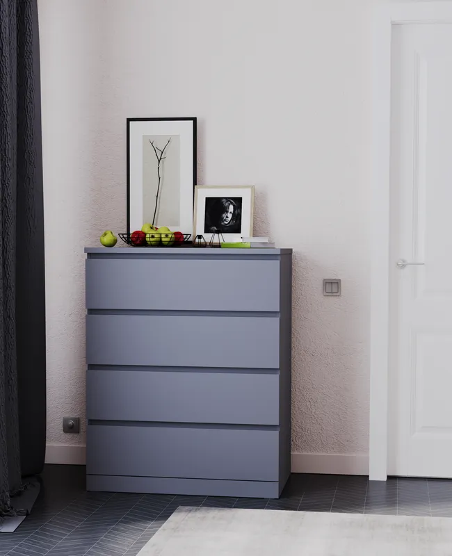 S01064 Варма 4 комод 80х100х40, серый