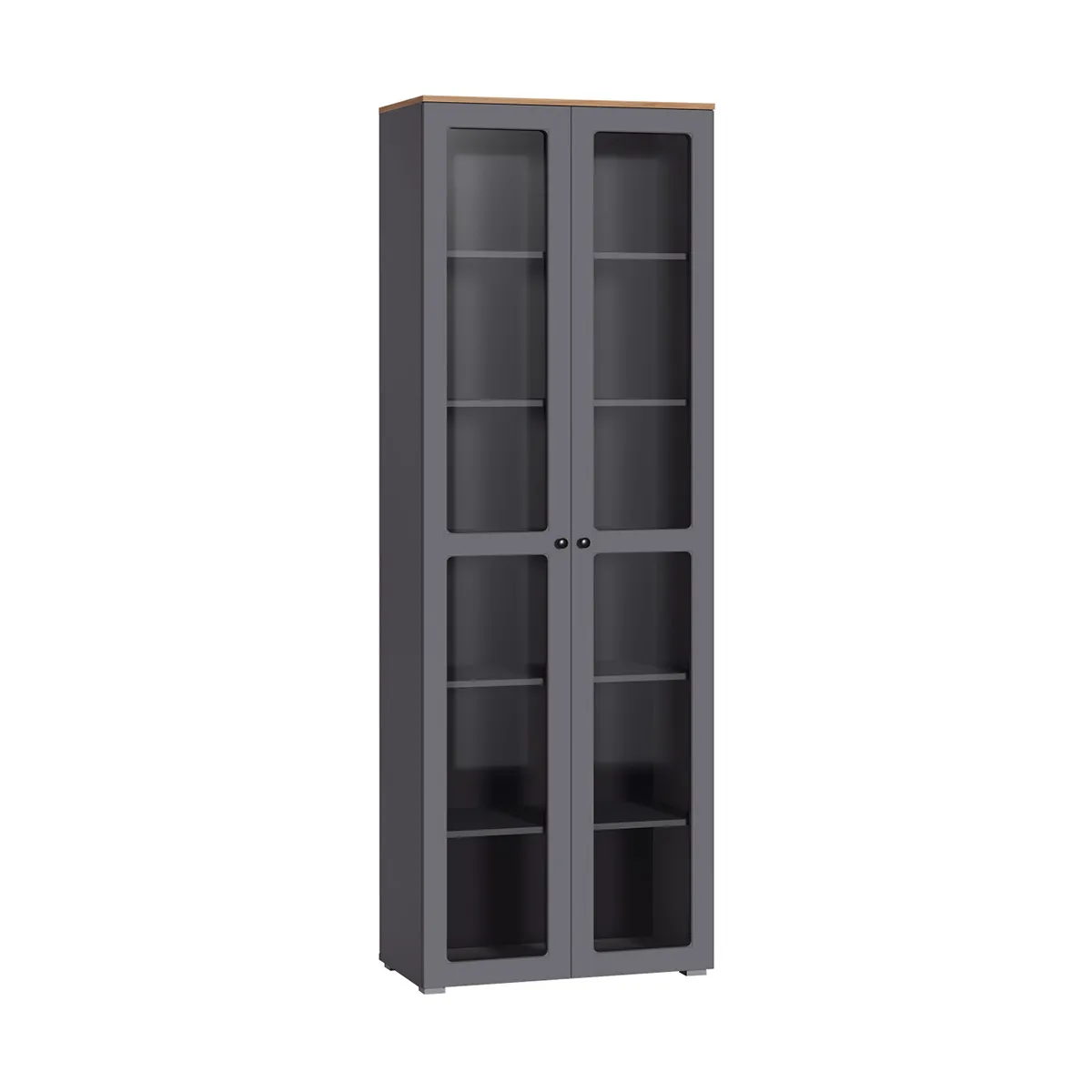 Шкаф-витрина Остин 16.394.02 серый графит