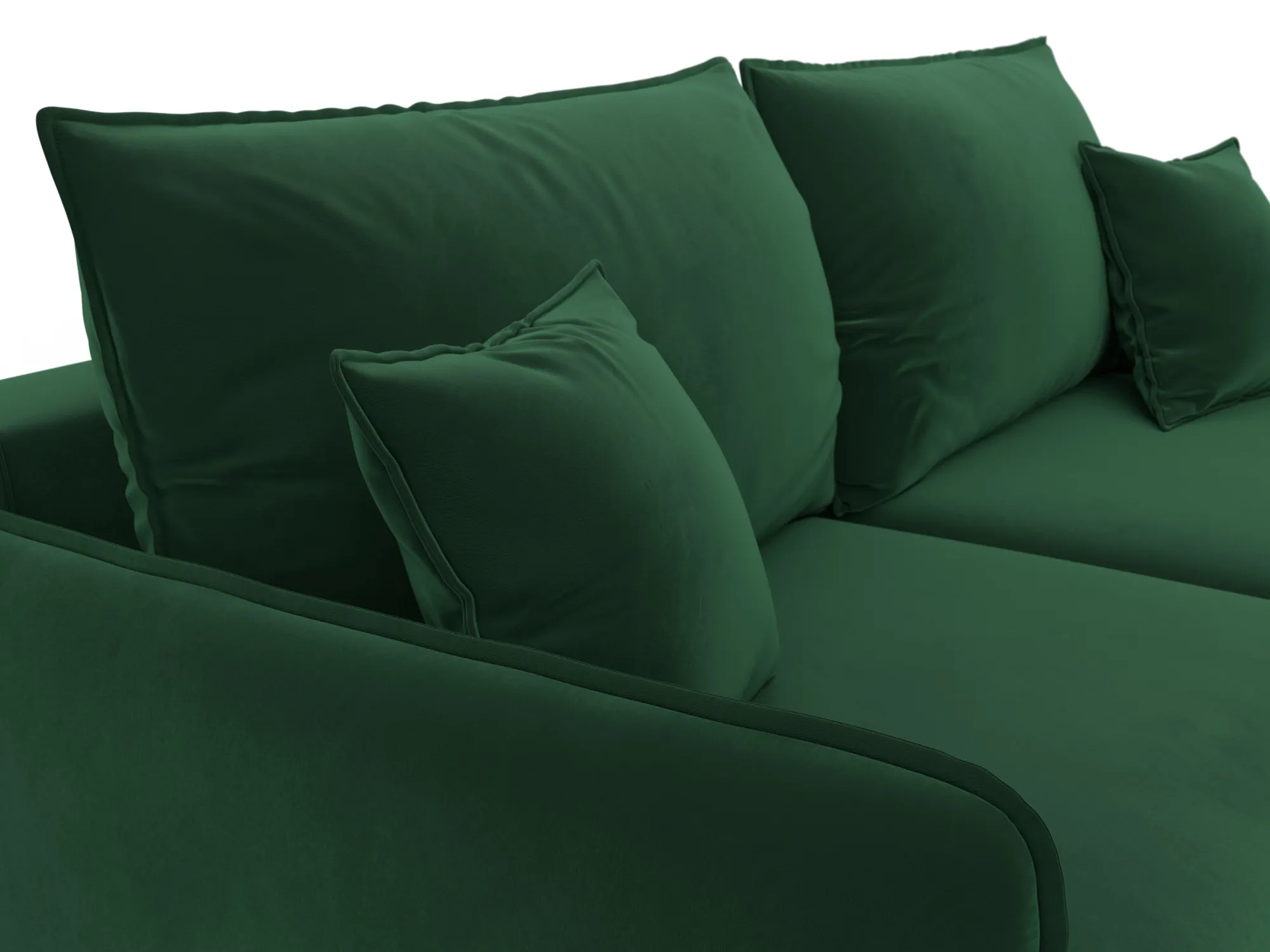 Диван прямой Лига-064 НПБ ( SEVEN 626 зеленый )