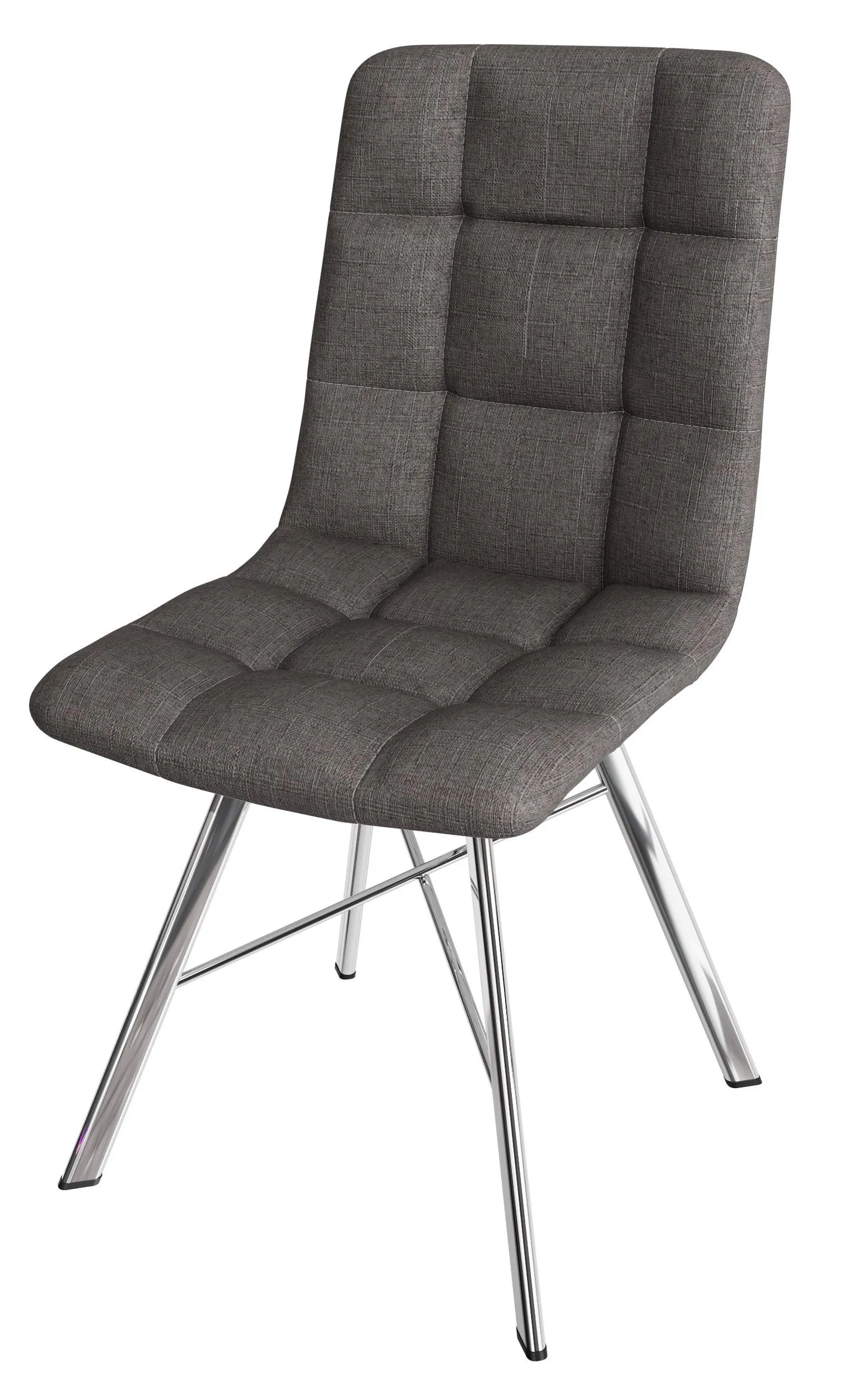 Стул Чили (рогожка бурая, ноги хром)