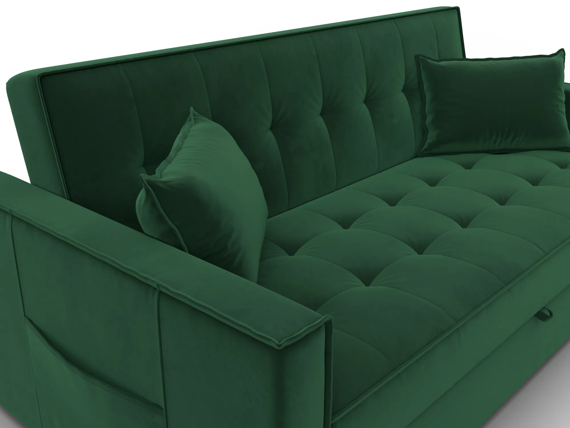 Диван прямой Лига-104 (160) ( SEVEN 626 зеленый )