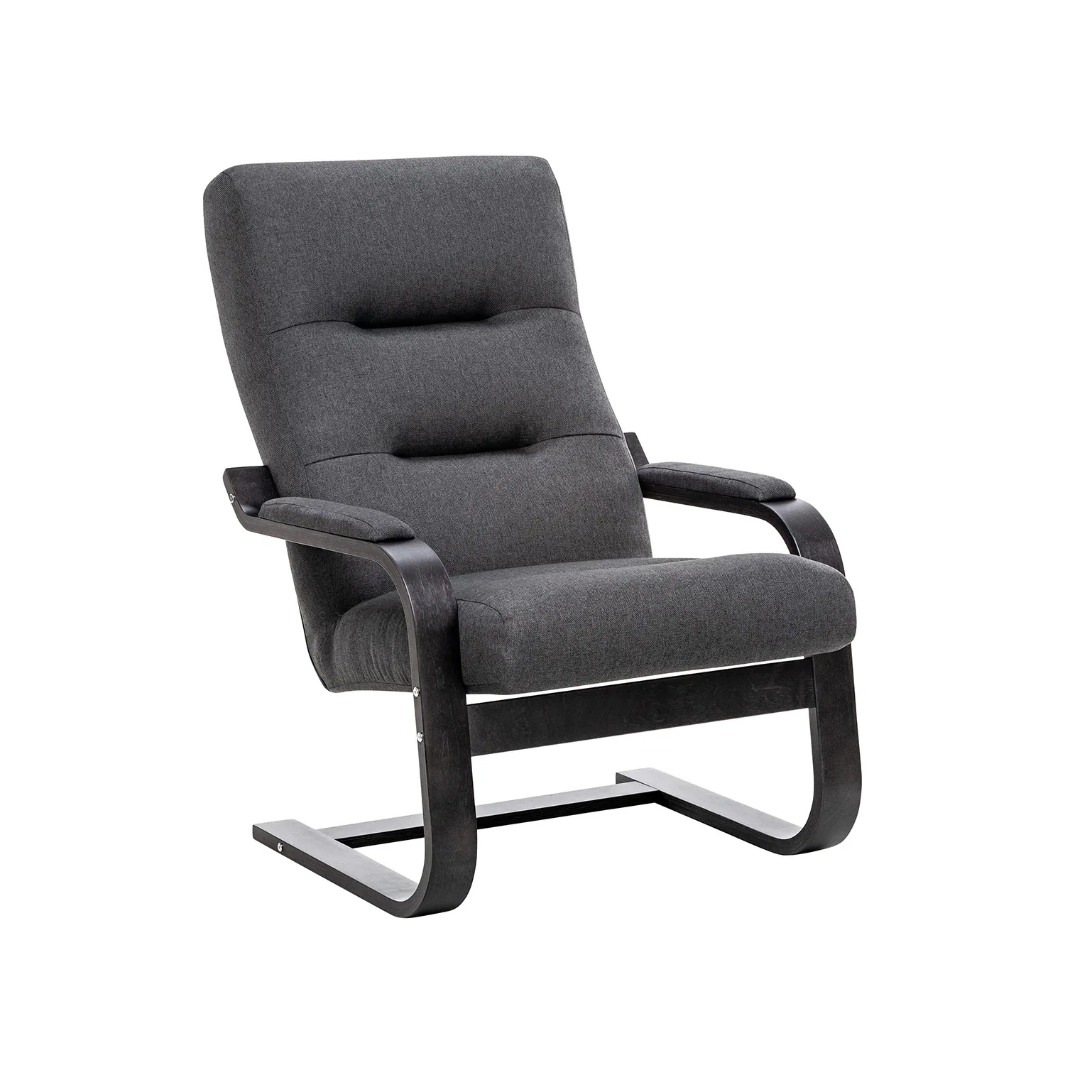 Кресло Leset Оскар (Венге текстура/Malmo 95 (темно-серый))