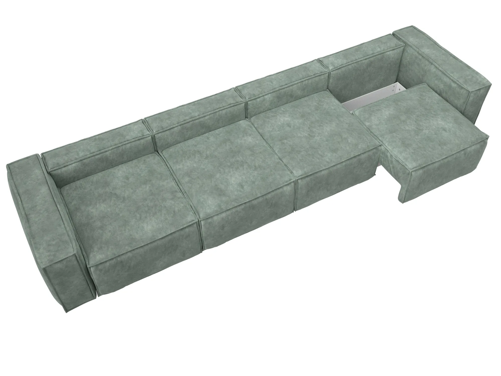 Диван прямой Лига-081 НПБ МегаЛонг ( BRUT 08 зеленый )