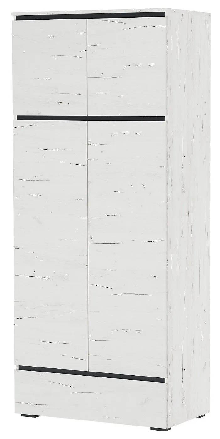 Шкаф ГРЕТТА 4С1Я Дуб Крафт белый-Антрацит