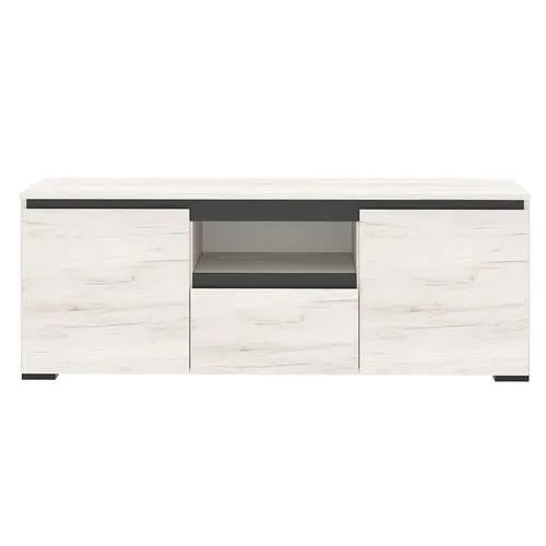 Тумба TV  ГРЕТТА Дуб Крафт белый - Антрацит