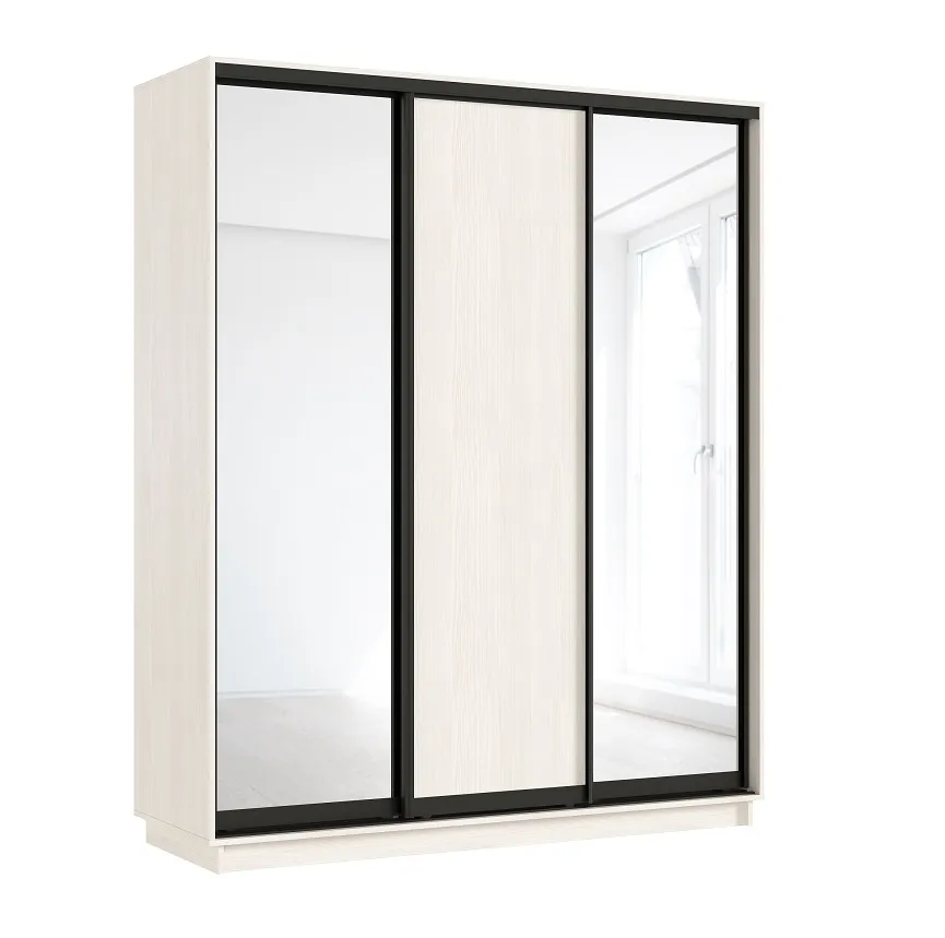 Шкаф-купе Тринити New (1800) Сандал светлый/2 зеркала