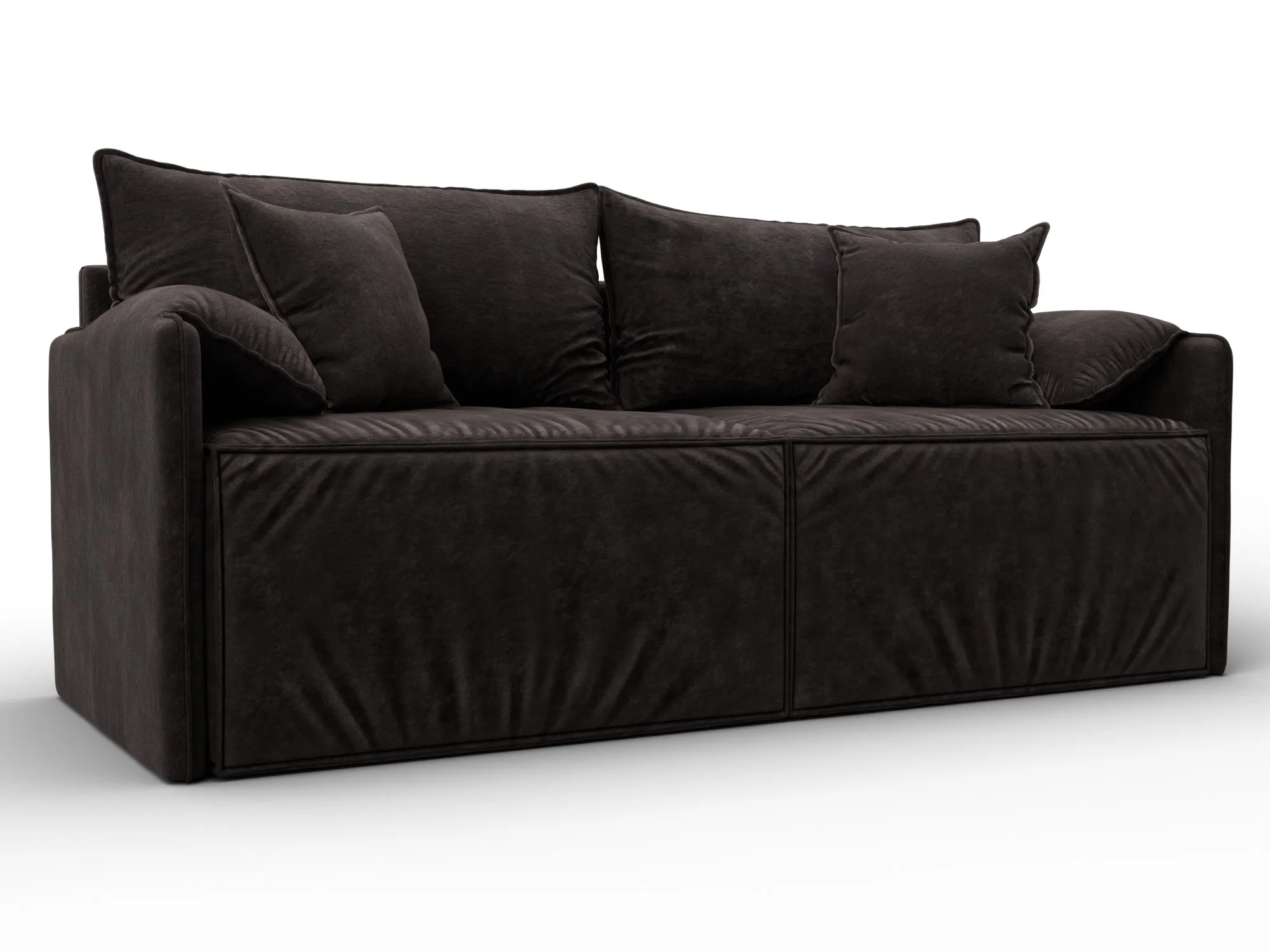 Диван прямой модульный Лига-106 ( BRUT 17 коричневый )