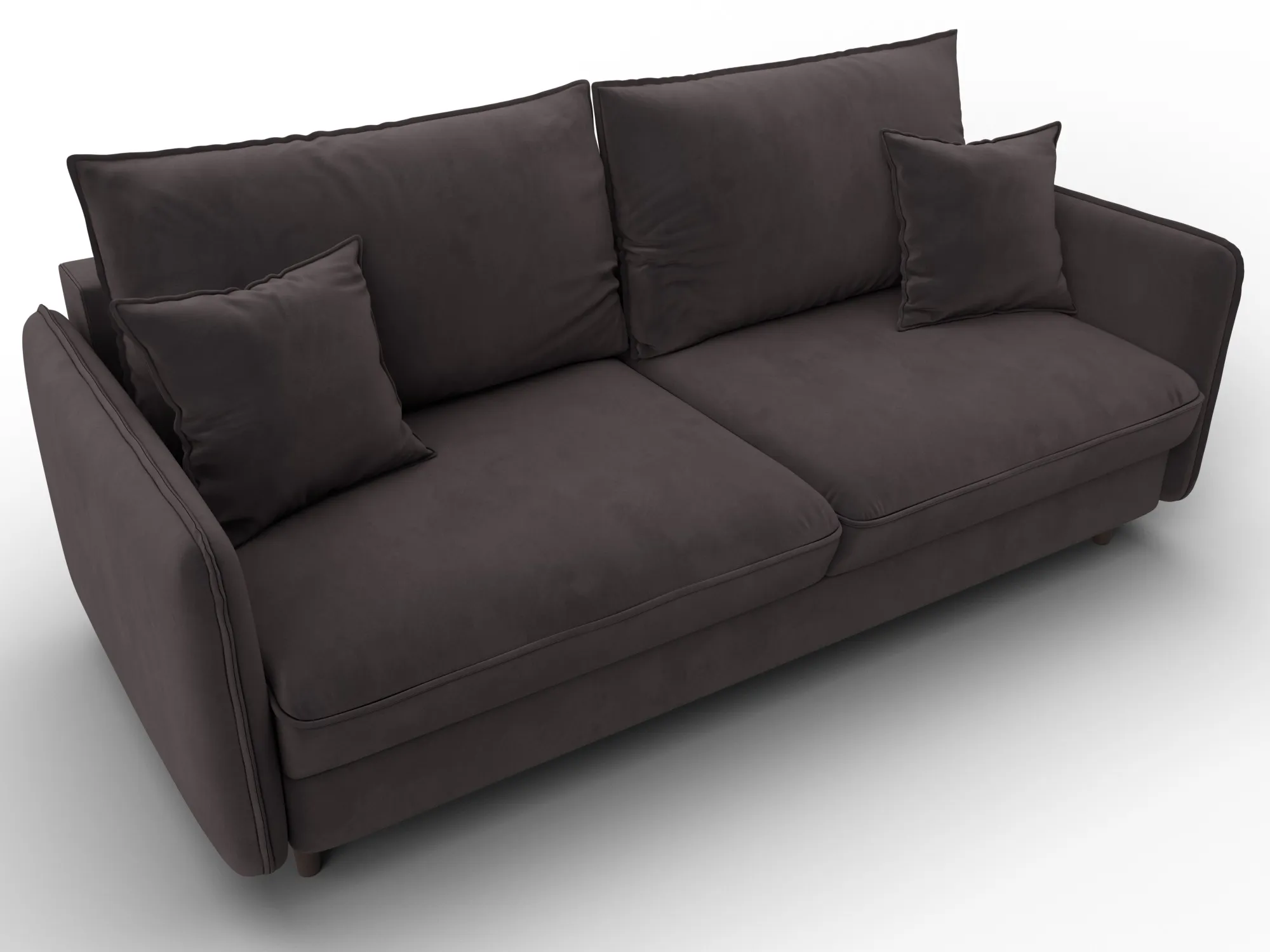 Диван прямой Лига-064 НПБ ( SEVEN 727 коричневый )