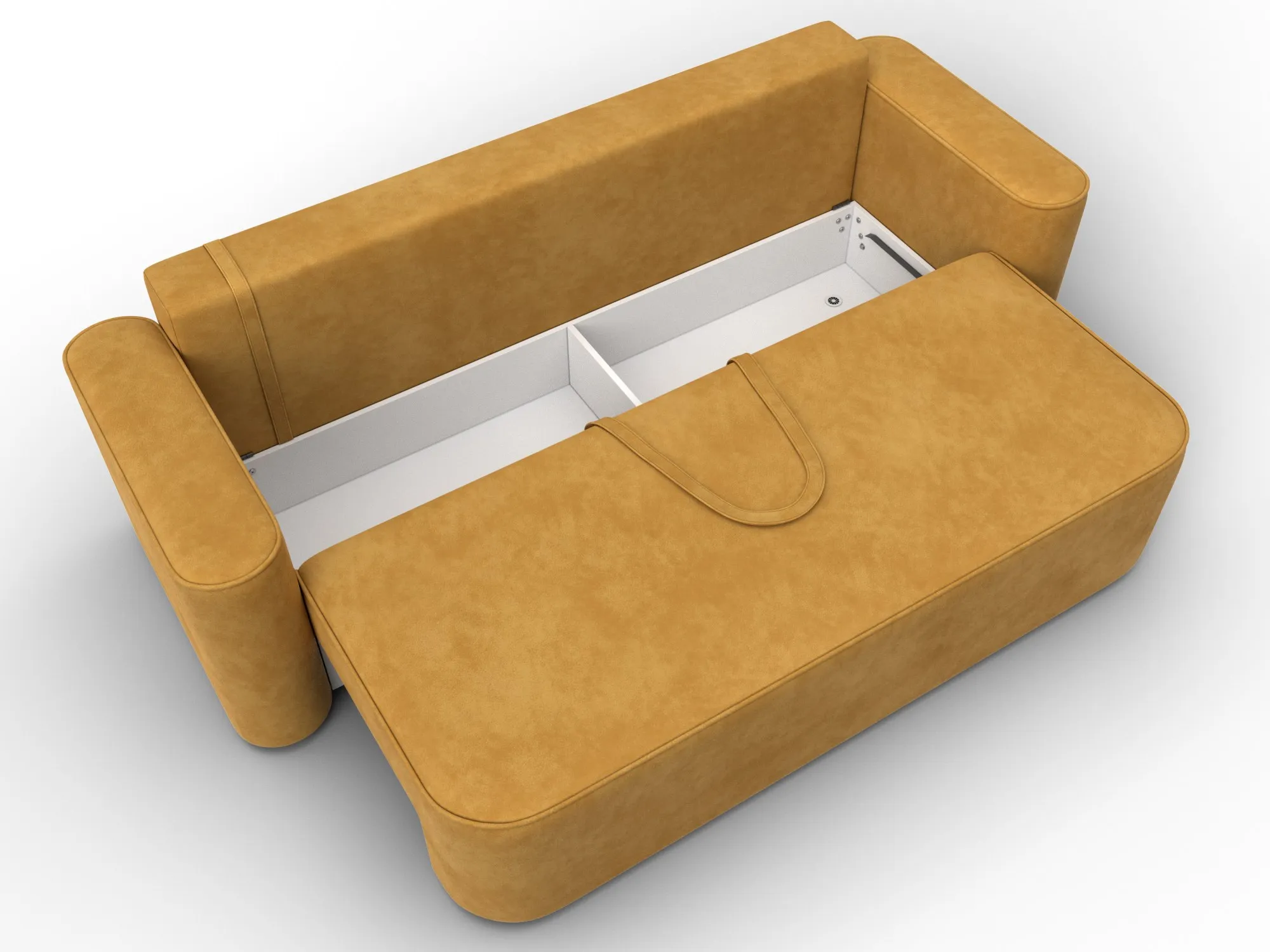 Диван прямой Лига-118 НПБ ( BRUT 10 желтый )