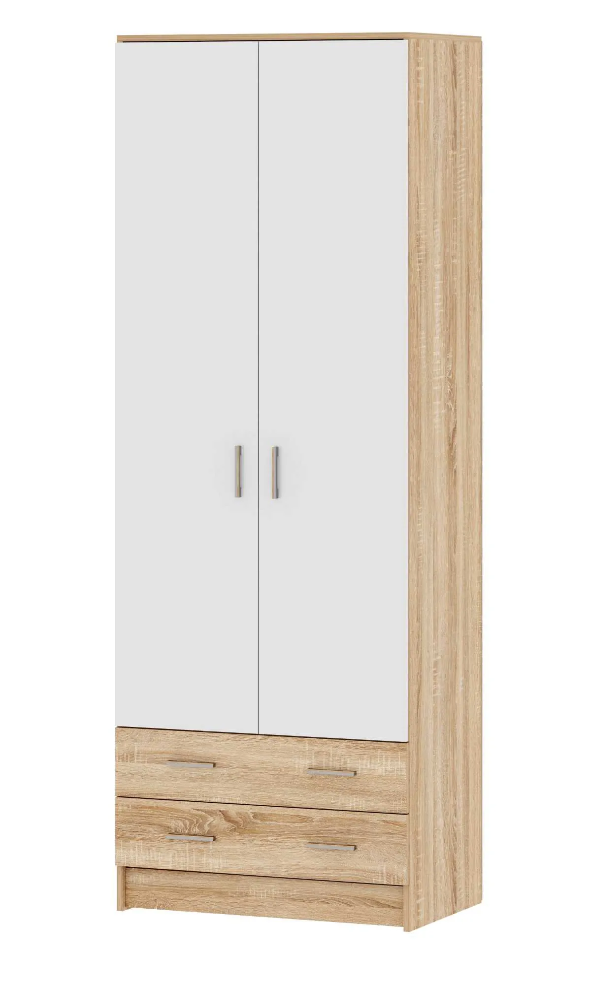 Шкаф Дуэт Беатрис Сонома-Белый глянец
