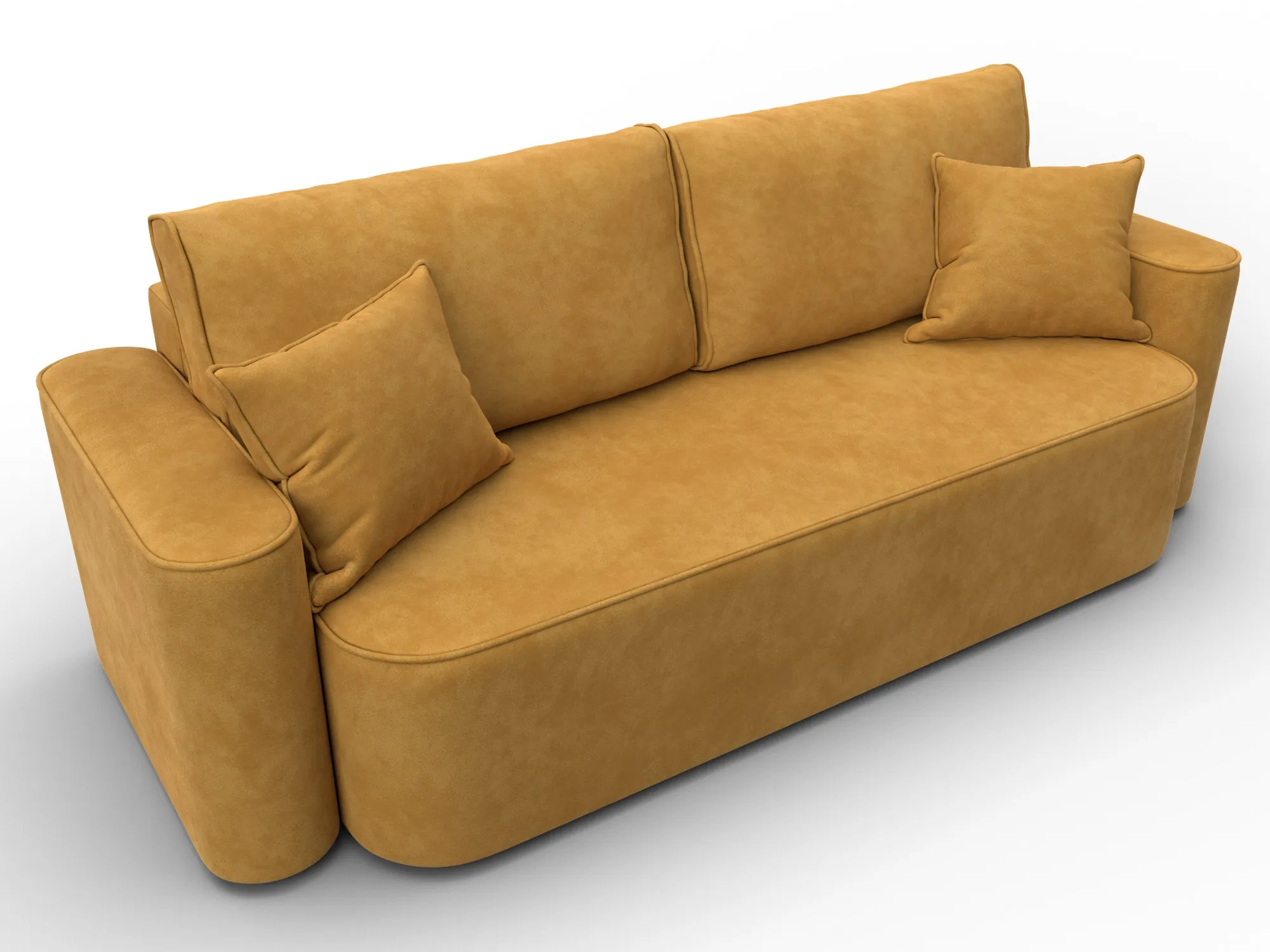 Диван прямой Лига-118 НПБ ( BRUT 10 желтый )