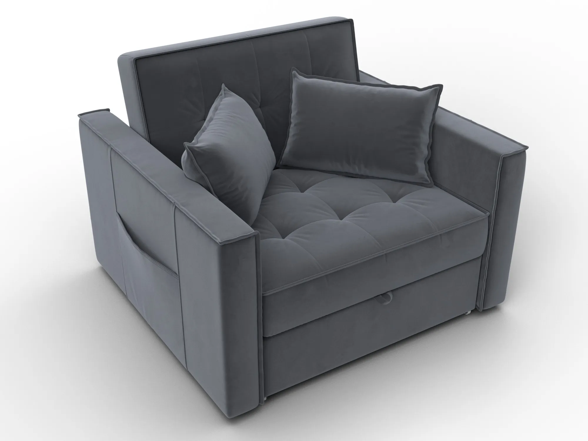 Кресло-кровать Лига-104 (80) ( SEVEN 17 серый )