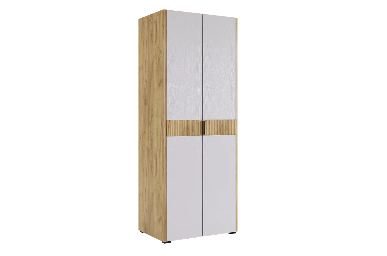 Шкаф двухдверный Адам  крафт золотой/белое дерево