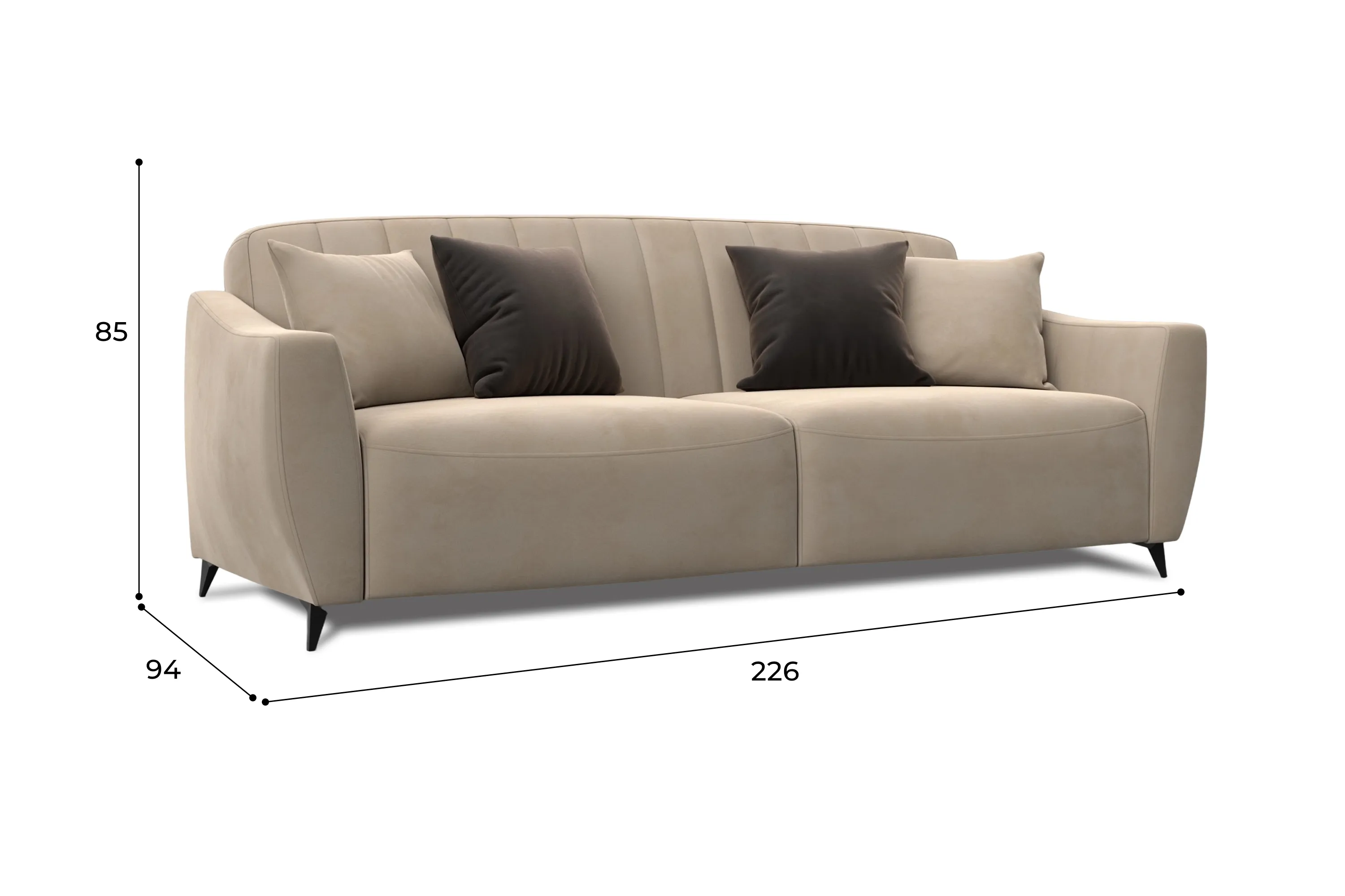 Диван-книжка Лига-095 НПБ ( SEVEN 729 бежевый )