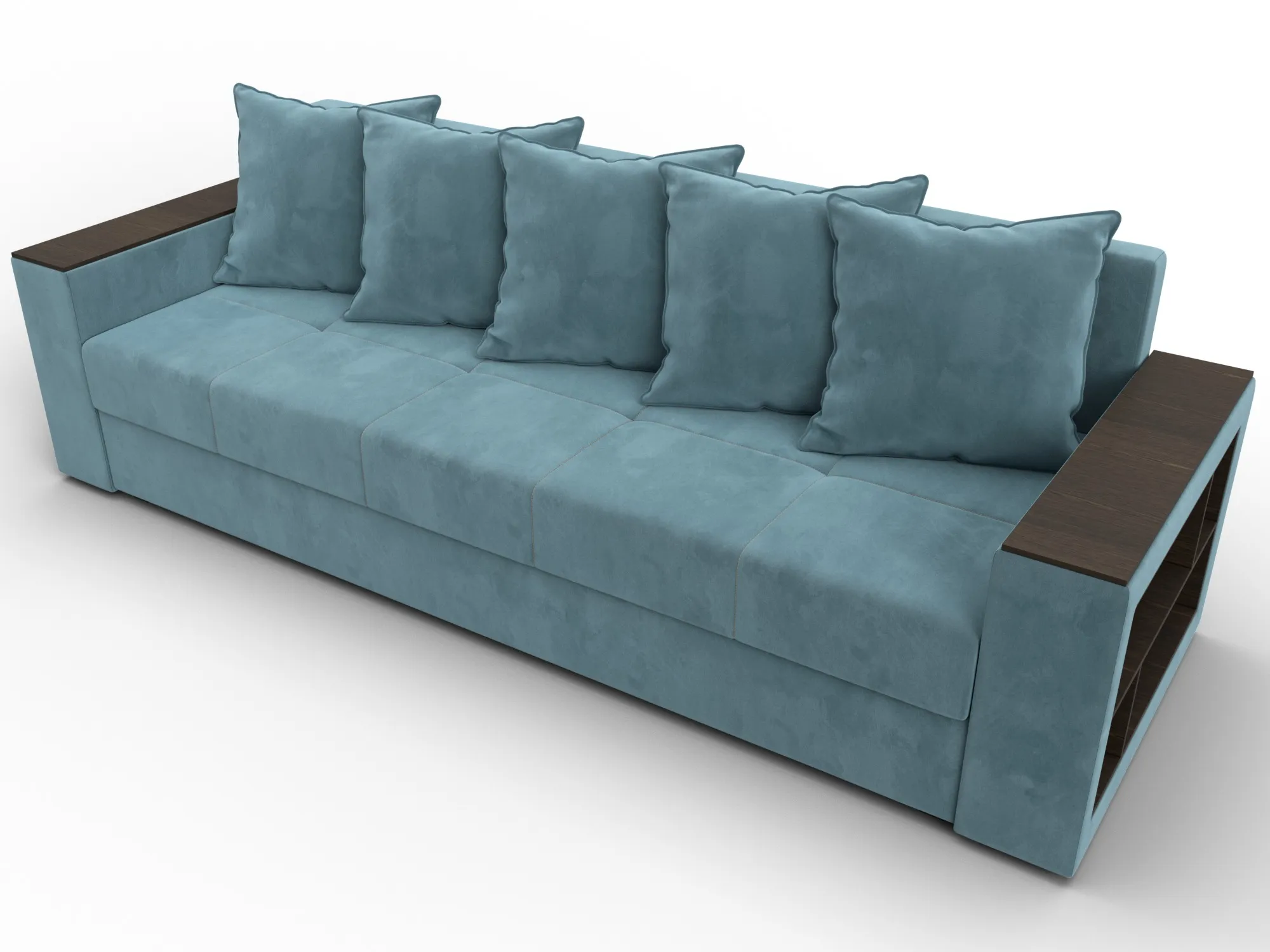 Диван прямой Дубай Лайт ( SEVEN 113 бирюзовый )