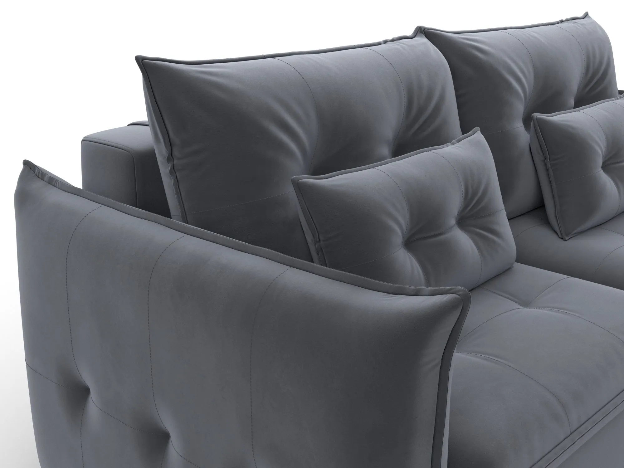 Диван прямой Лига-100 НПБ ( SEVEN 17 серый )