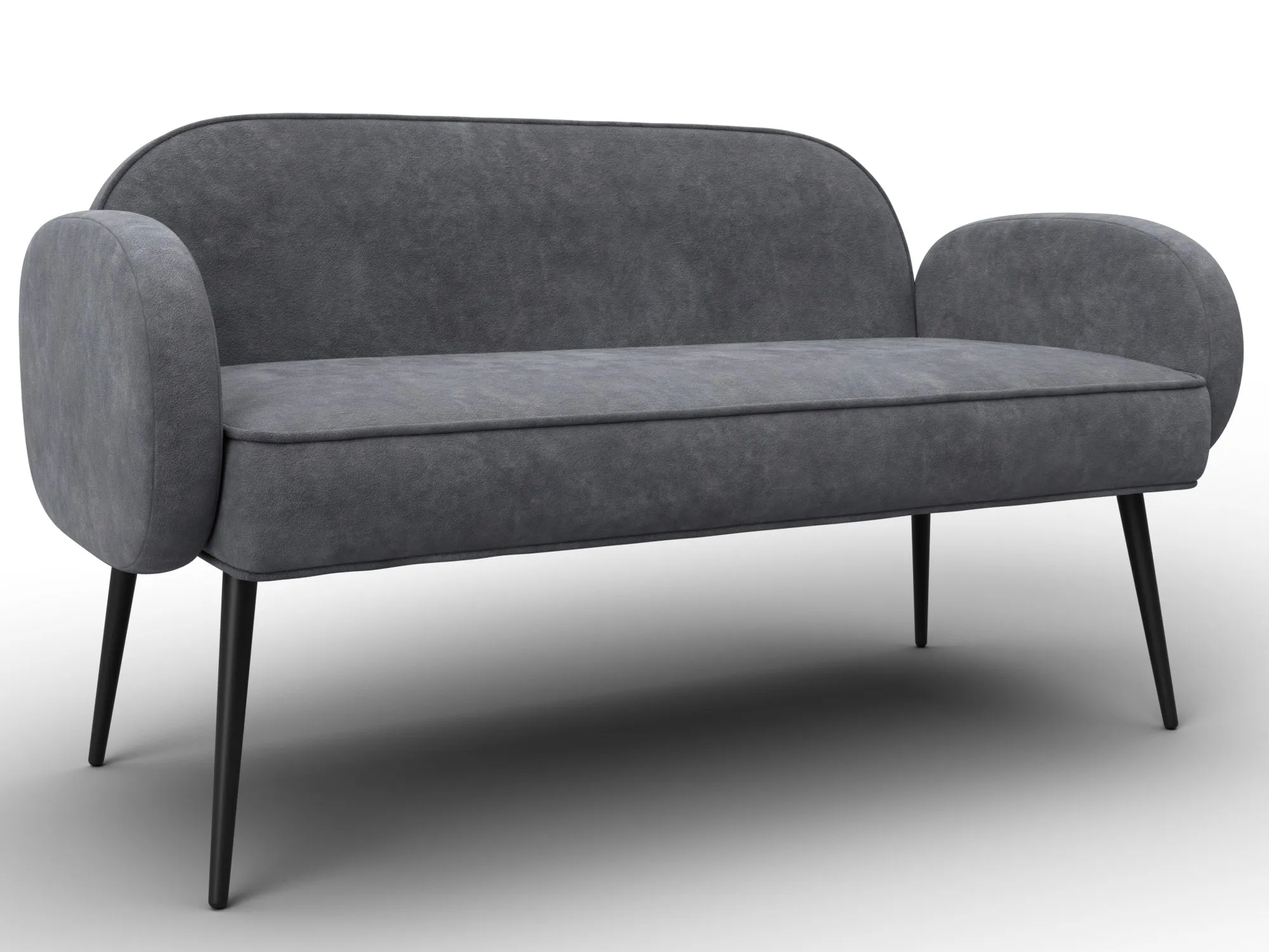 Диван прямой Лига-086 ( BRUT 16 темно-серый )