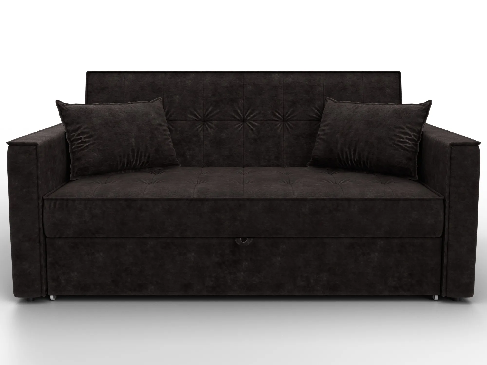 Диван прямой Лига-104 (140) ( BRUT 17 коричневый )