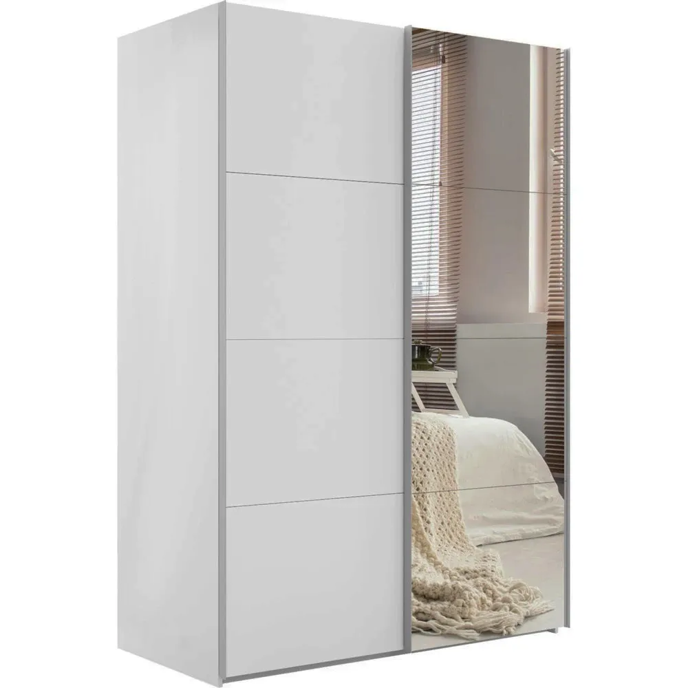 Шкаф-купе Эста 2-х дверный Медиум (4 ЛДСП / 4 Зеркала) 200 см.