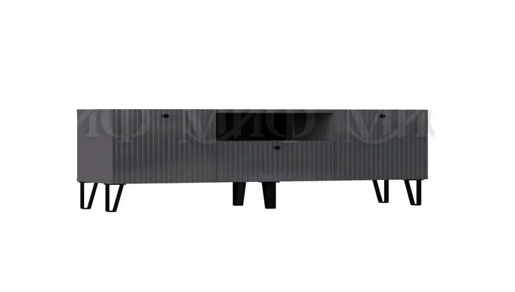 Тумба ТВ малая Оливия (графит софт/графит)