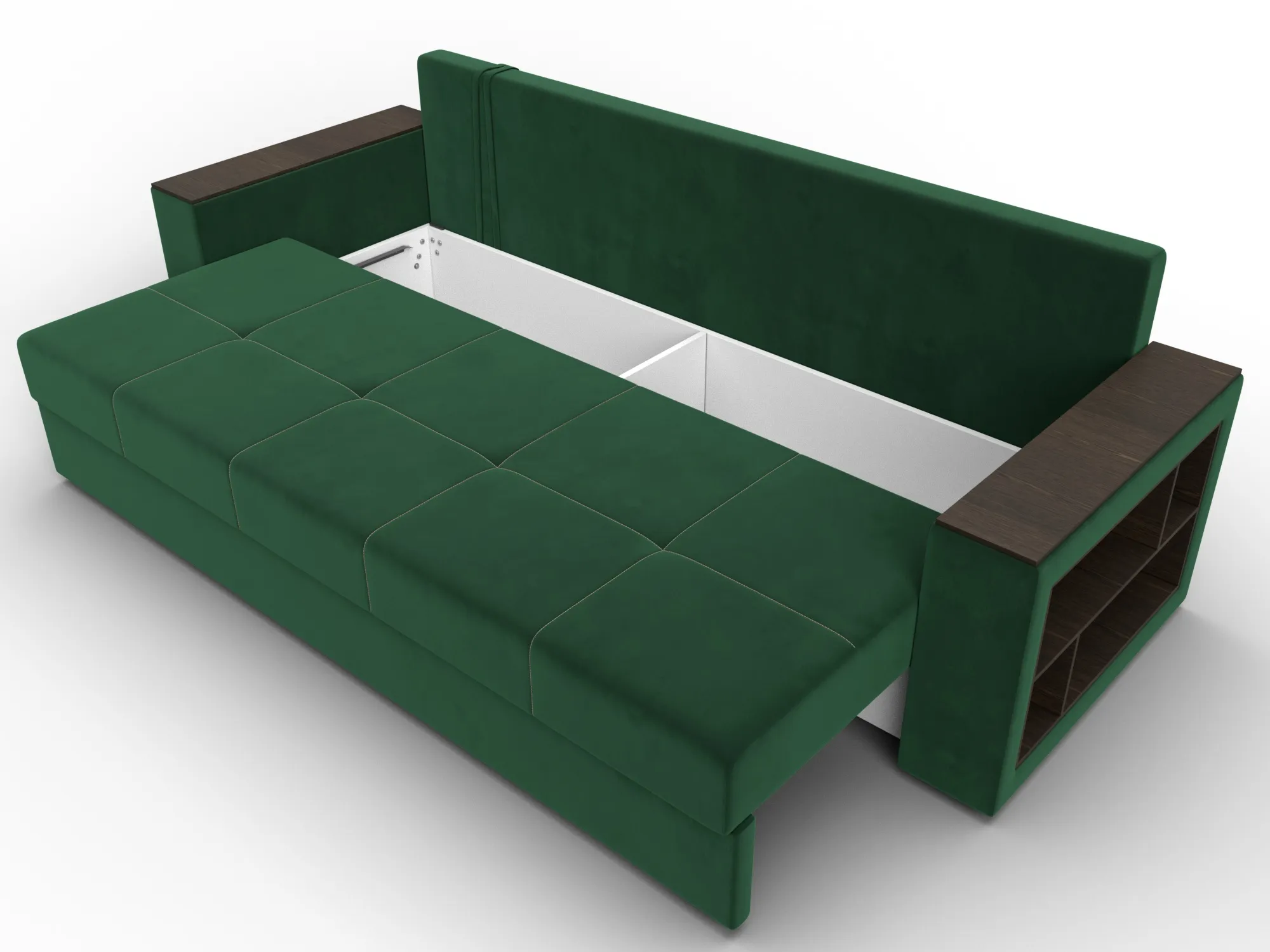 Диван прямой Дубай Лайт ( SEVEN 626 зеленый )