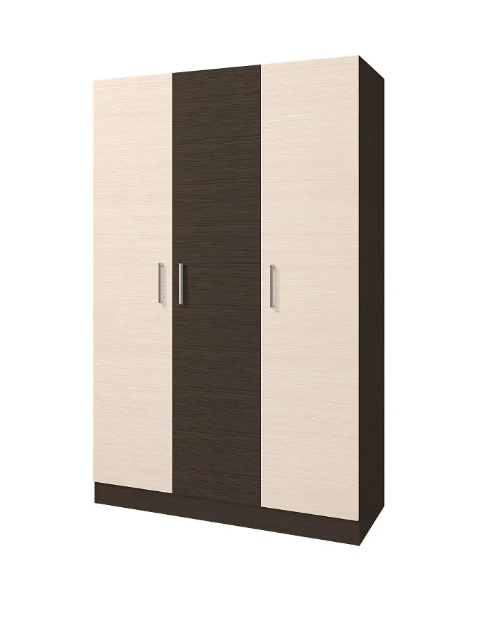 Шкаф Леси 3-х створчатый (венге/дуб) без зеркал